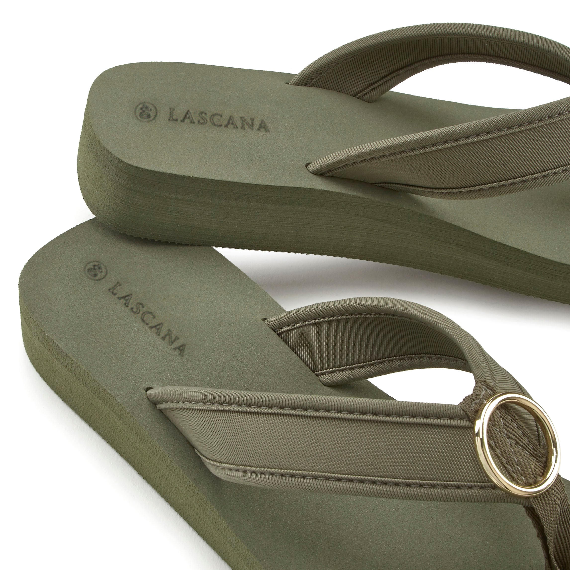 LASCANA Badezehentrenner, Badeschuh mit Ringapplikation "Italy" VEGAN