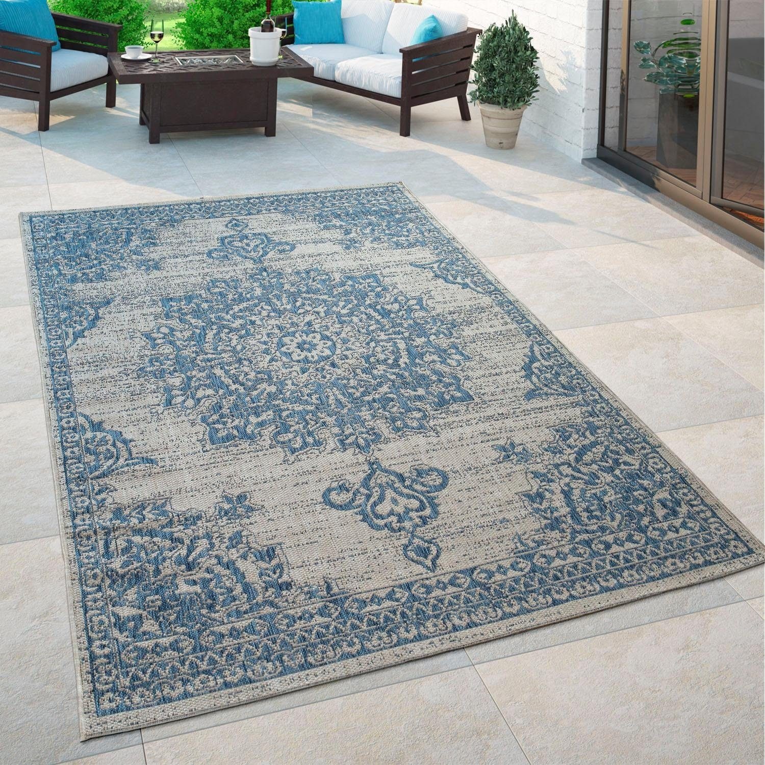 Paco Home Läufer »Coco 206«, rechteckig, 4 mm Höhe, Teppich-Läufer, modernes Design, Orient-Optik, Outdoor geeignet