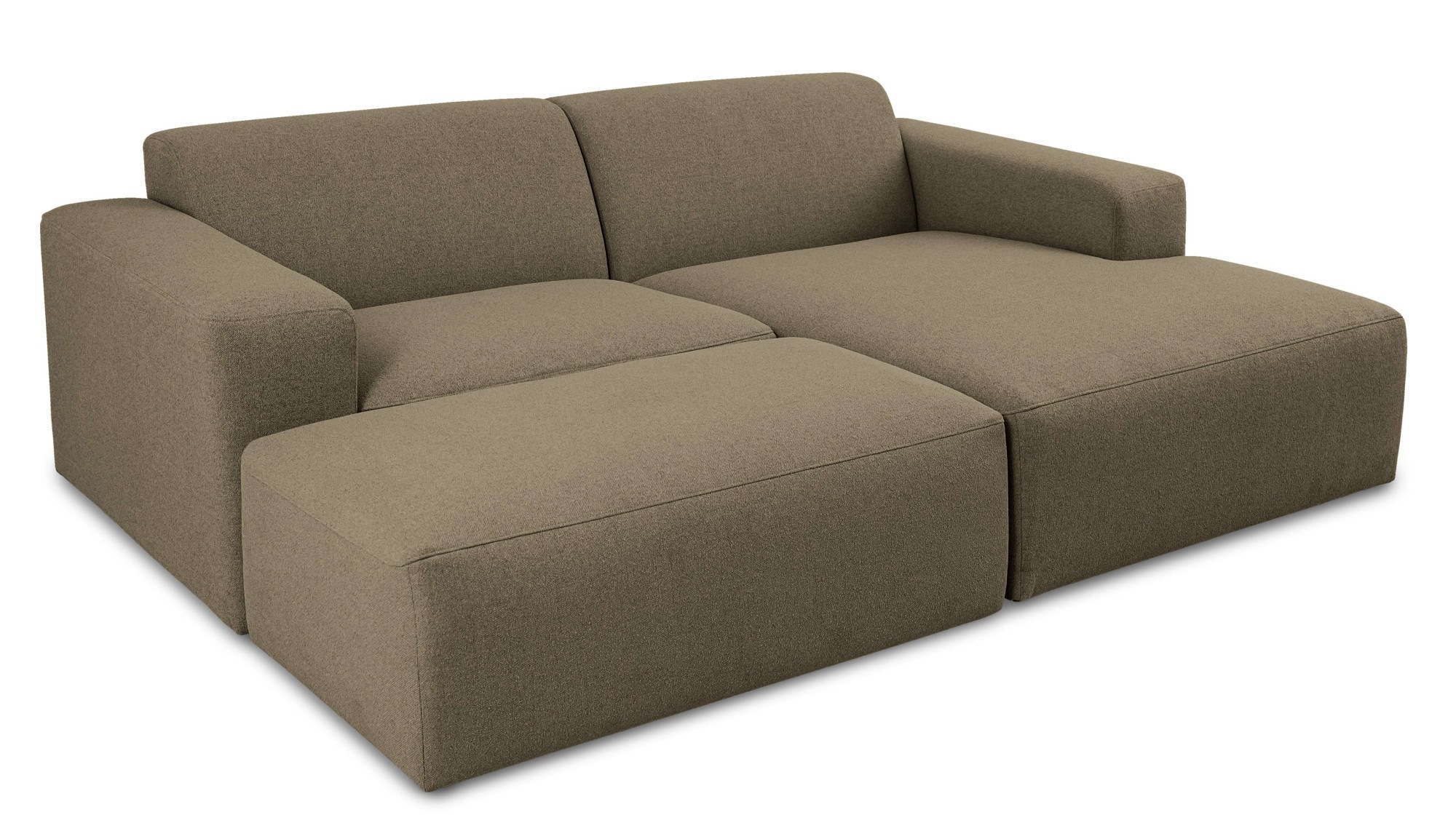 INOSIGN Ecksofa »Koa,228cm, L-Form, Modulsofa, Webstoff, Cord«, Designsofa, Set, Hocker inklusive, weicher Lounge-Sitzkomfort