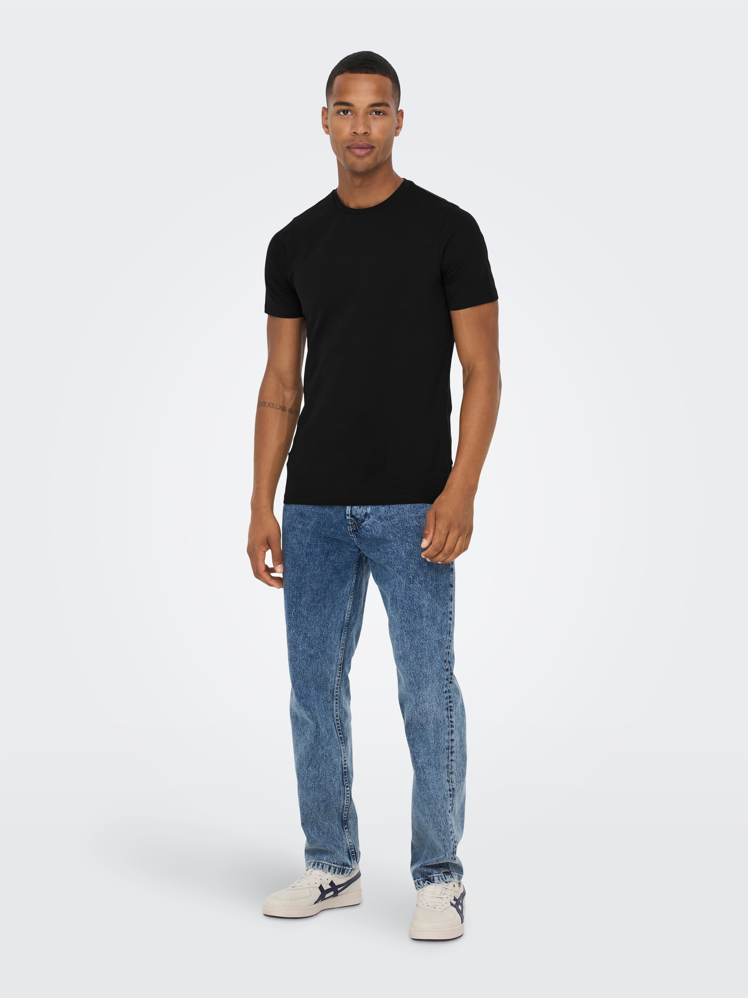 ONLY & SONS T-Shirt »ONSBASIC SLIM O-NECK 2-PACK NOOS« Packung, 2 Stk.