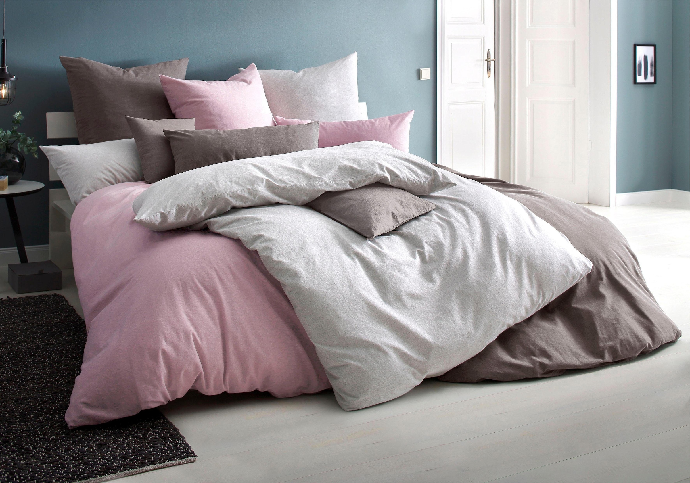Home affaire Bettwäsche »Melli«, Bettwäsche aus Baumwolle, Leinen-Look in M günstig online kaufen