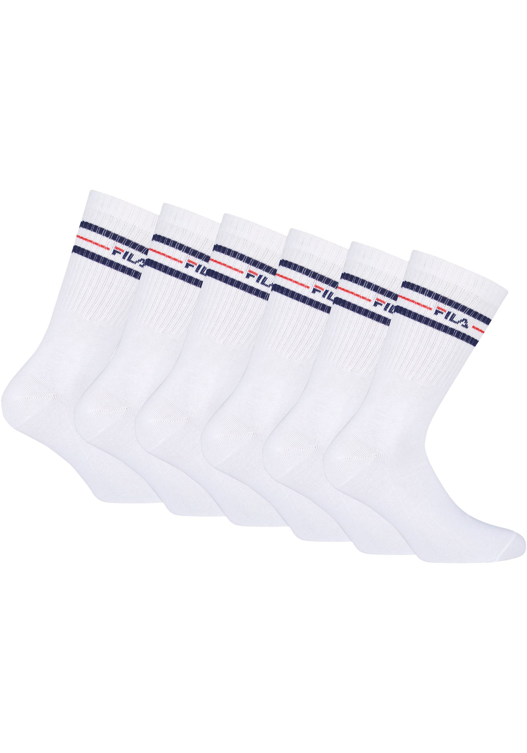 Fila Sportsocken »UNISEX LIFESTYLE PLAIN SOCKS«, (6 Paar), mit eingestricktem Logo