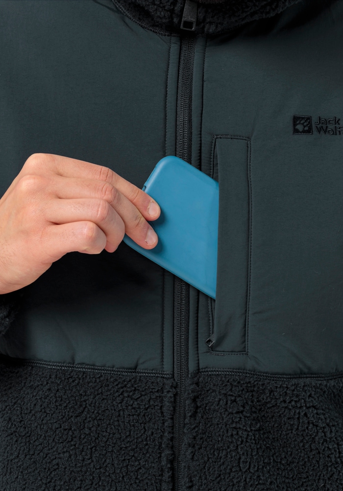 Jack Wolfskin Fleecejacke »FELSLICHT HOODED JKT M«, mit Kapuze