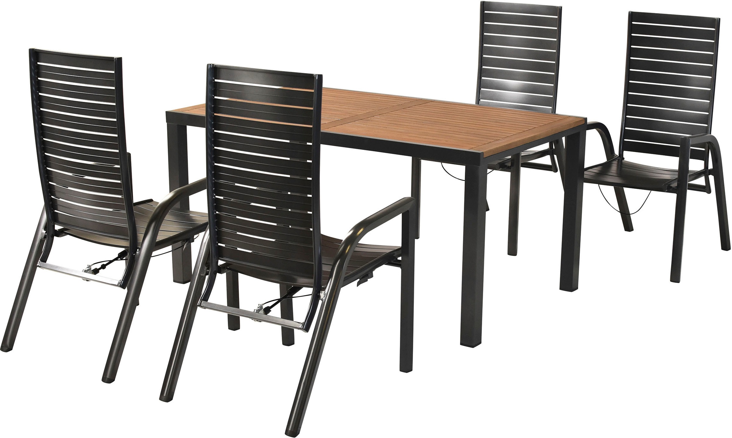 MERXX Garten-Essgruppe »»Siros«« Set, 5 Stk. tlg. Rückenlehne verstellbar d günstig online kaufen