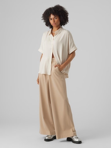 Vero Moda Kurzarmbluse »VMKATRINE S/S OVERSIZED SHIRT WVN NOOS«