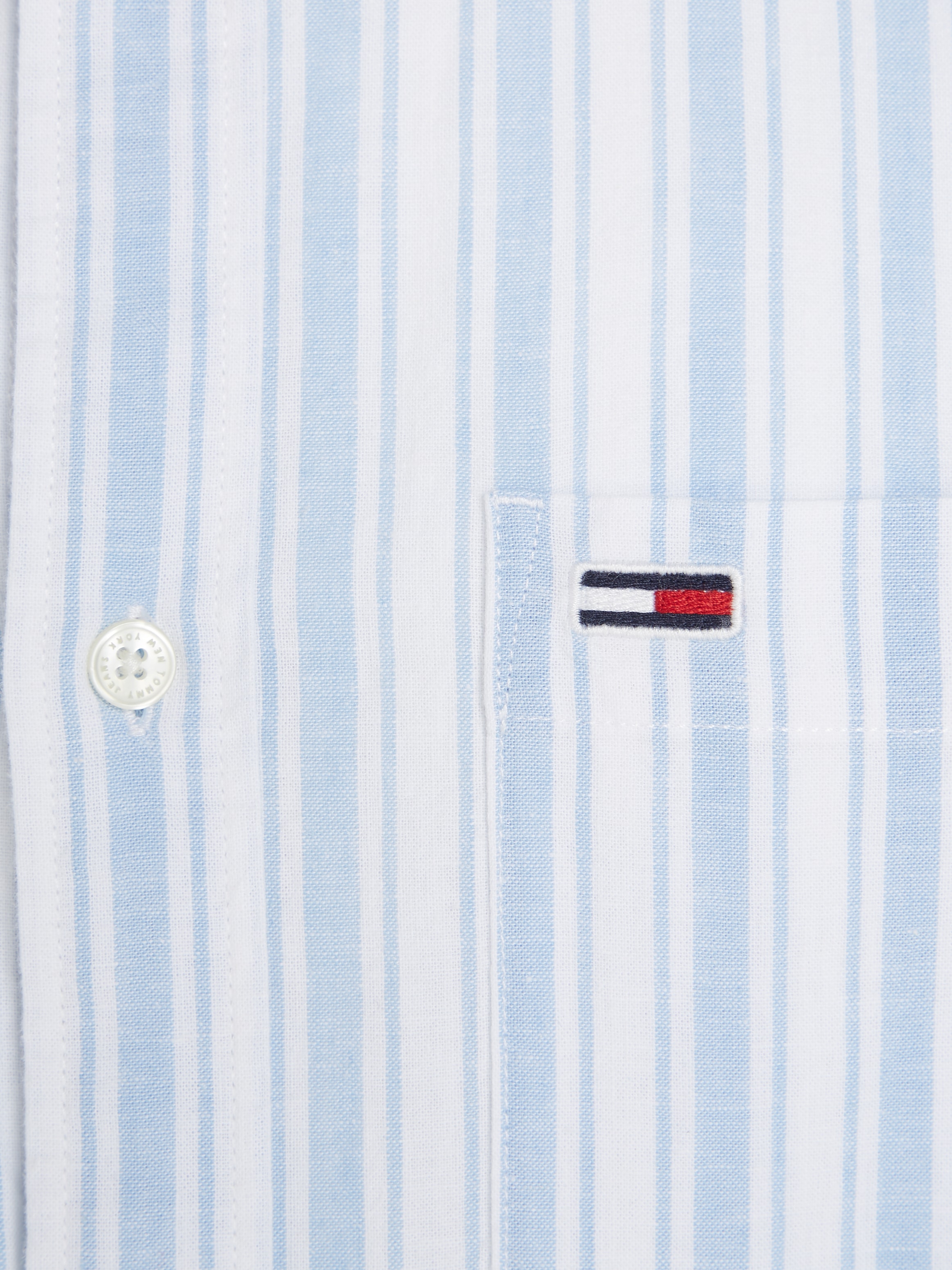 Tommy Jeans Langarmhemd »TJM MAO STRIPE LINEN BLEND SHIRT«