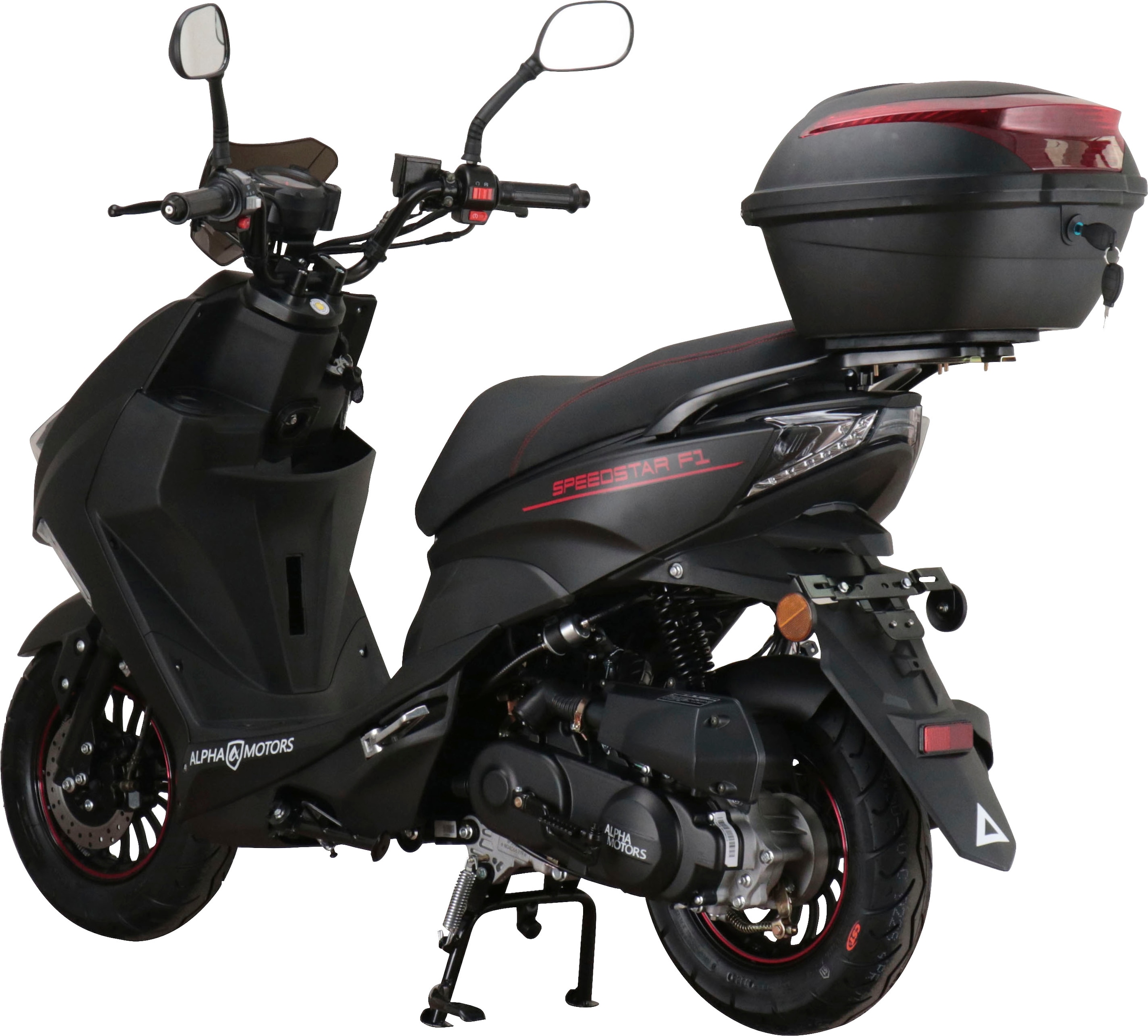 Alpha Motors Motorroller »Speedstar FI«, 50 cm³, 25 km/h, Euro 5, 2,72 PS, (mit Topcase), mit Lenkerschloss
