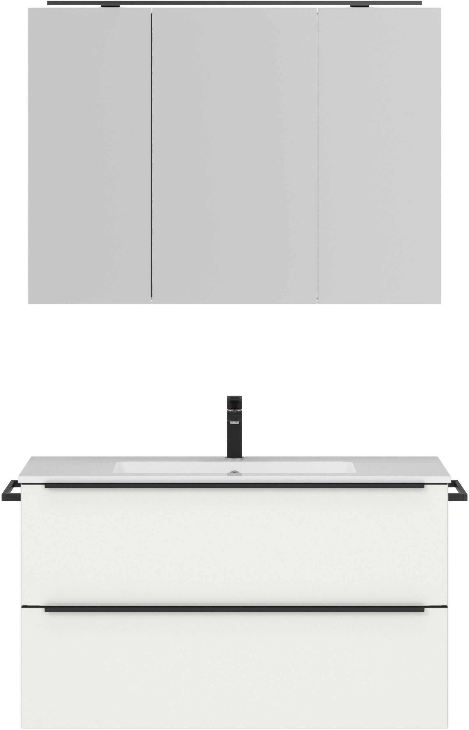 nobilia® Badmöbel-Set »Levere« vormontiert, mit Soft-Close, 2 Stk. tlg. günstig online kaufen