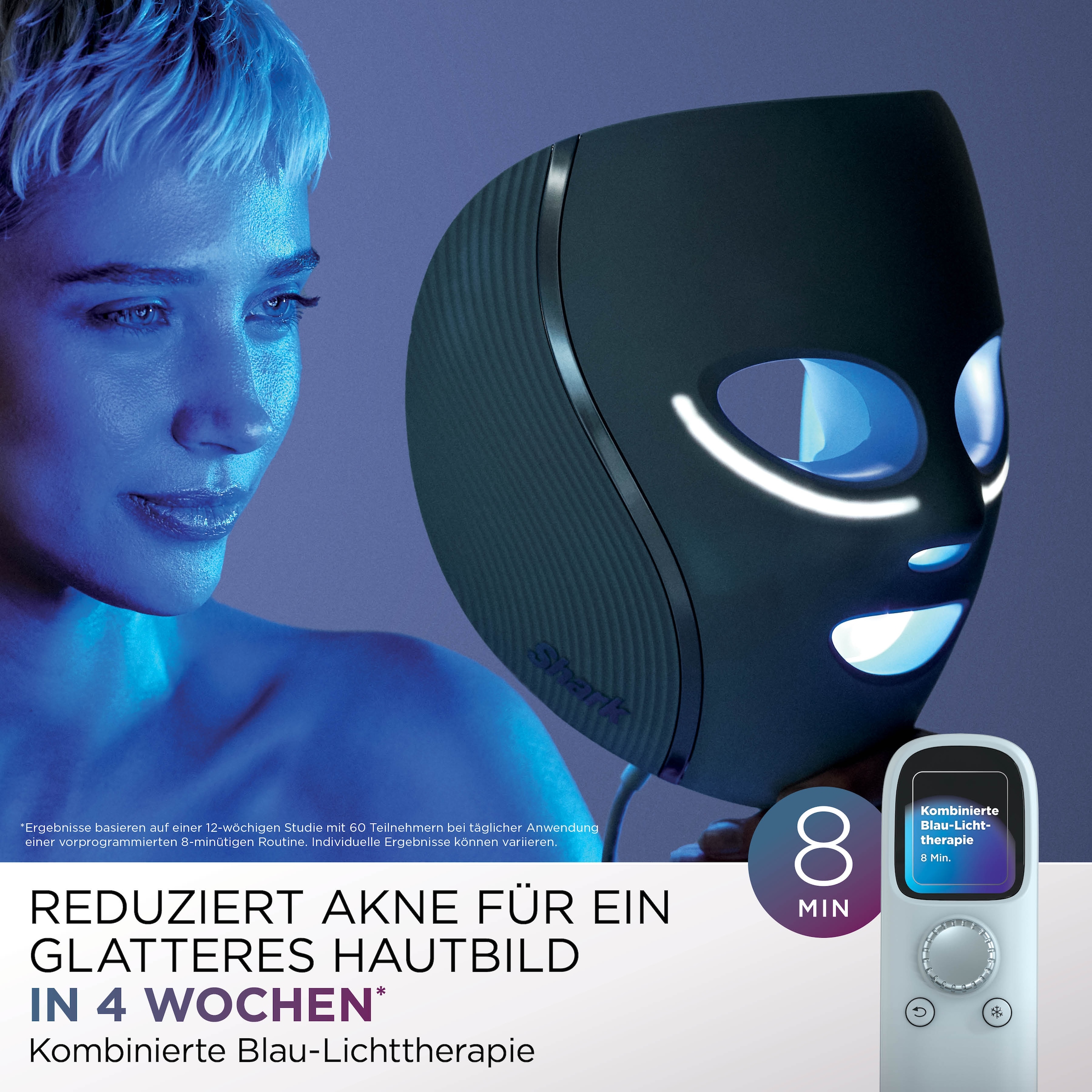 Shark LED-Gesichtsmaske »Shark CryoGlow LED-Maske + Kühlung der Augenpartie FW312EUPL« CryoGlow - unsere neue medizinisch zertifizierte Innovation