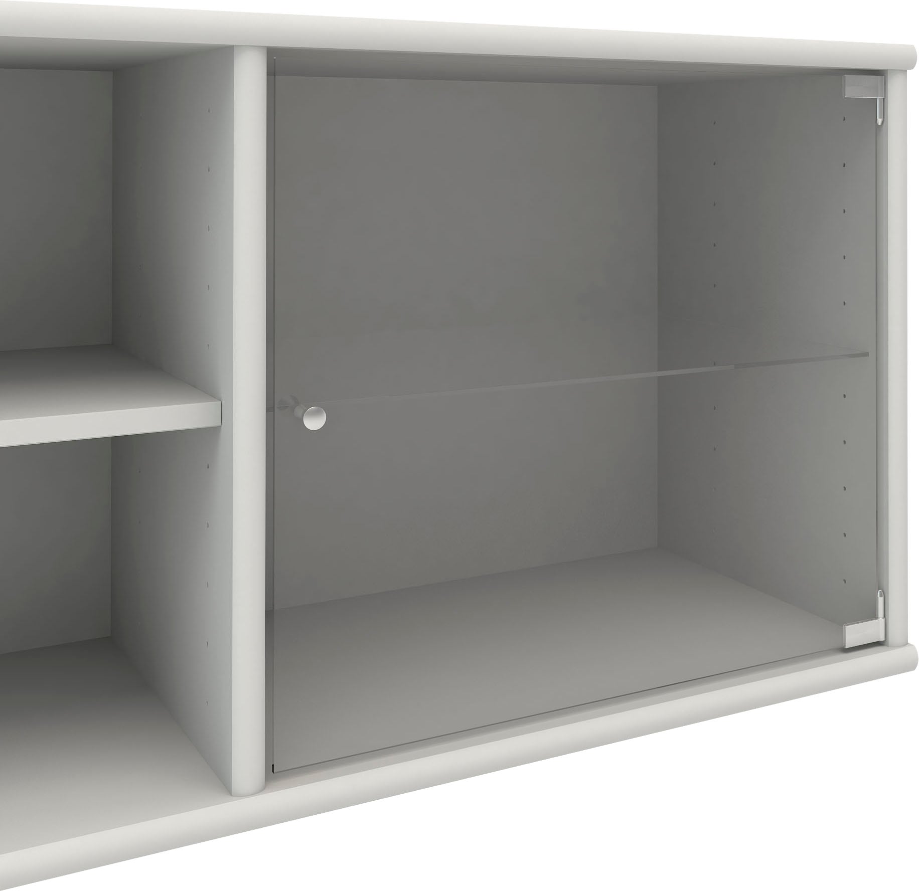Hammel Furniture Lowboard »Mistral, Hochwertig Schrank, hängend/stehend montierbar«, mit zwei Glastüren, B: 133 cm, anpassungsbar Designmöbel