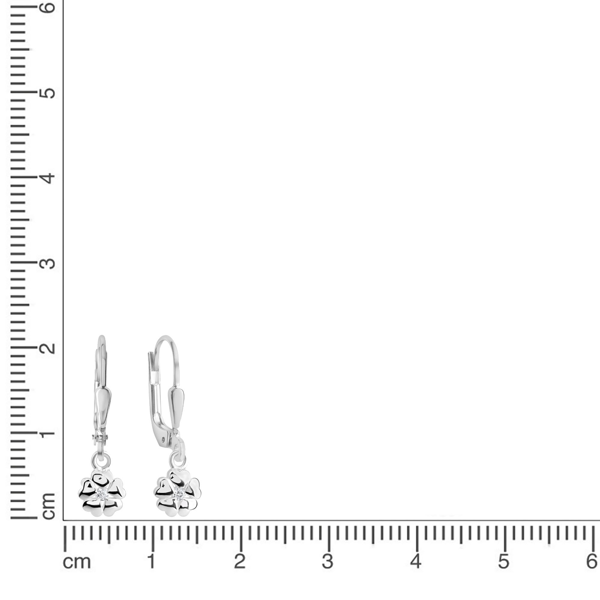 Firetti Paar Ohrhänger »Schmuck Geschenk Silber 925 Ohrschmuck Ohrringe Herzen« mit Zirkonia (synth.)