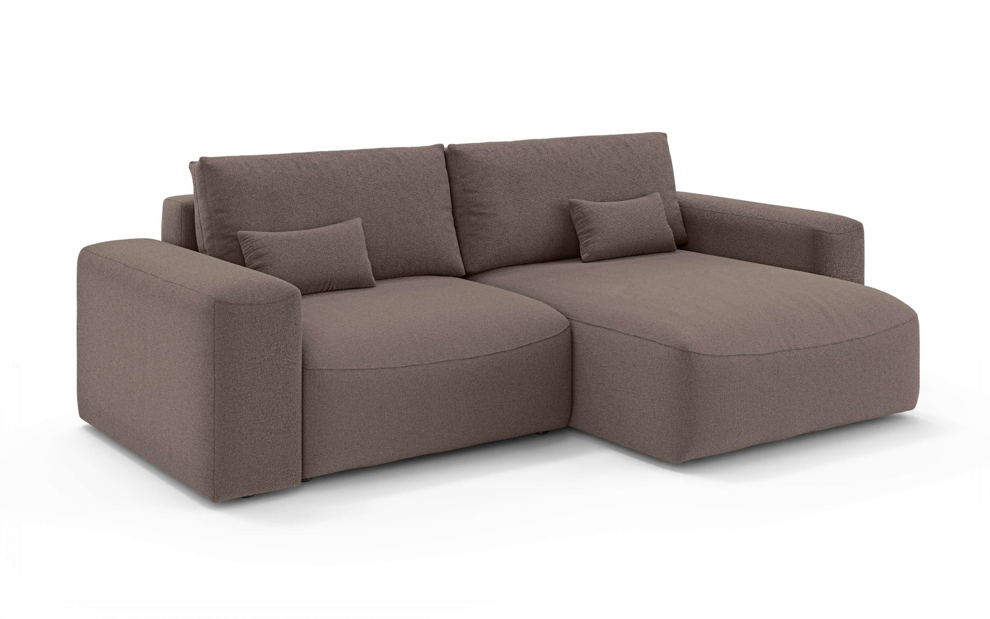 OTTO home Ecksofa »MATTS Schlafsofa mit Bettkasten, Maße B/T/H: 265/159/89 cm«, L-Form mit Recamiere rechts oder links, hoher Sitzkomfort