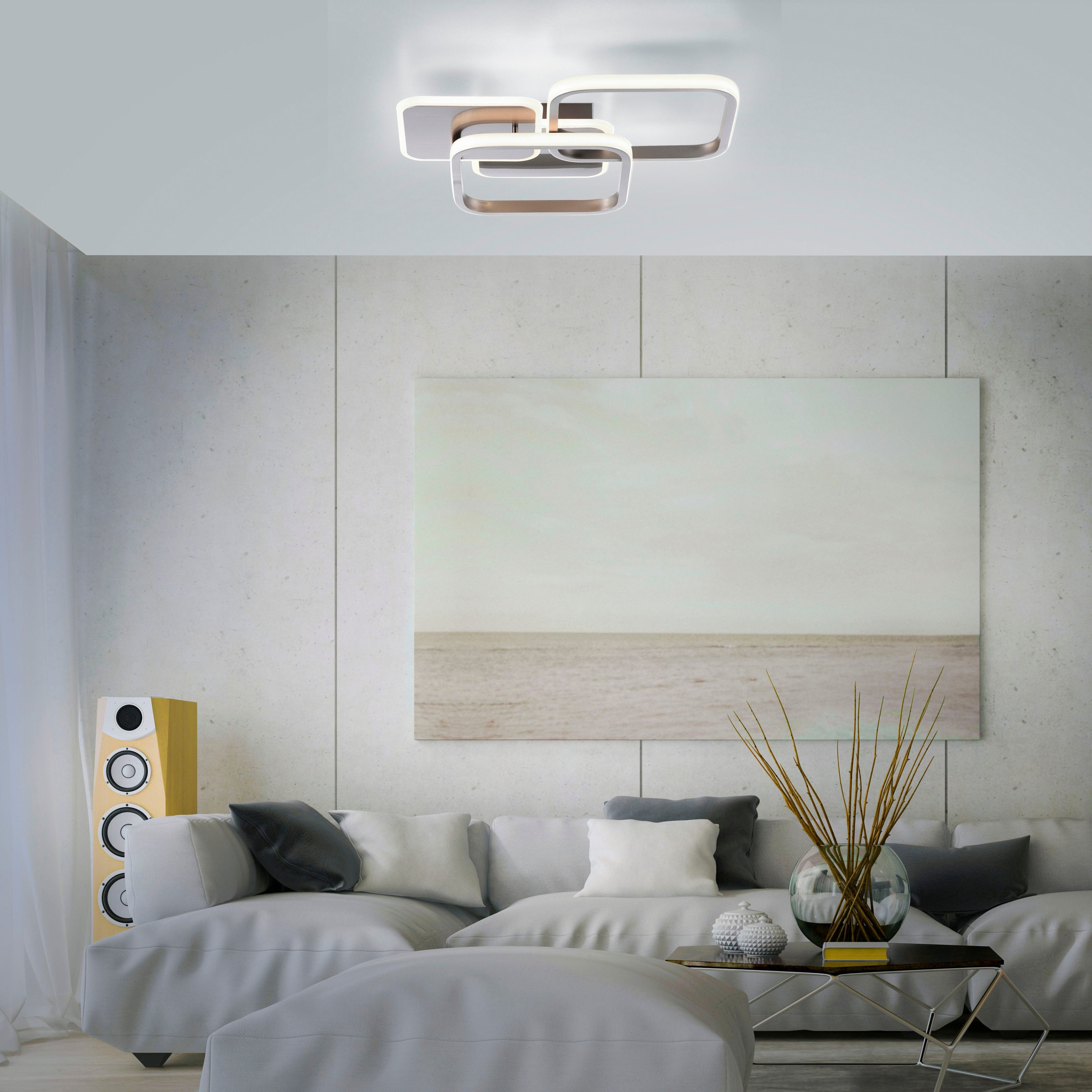 JUST LIGHT Deckenleuchte »SEVENT«, 1 flammig, Leuchtmittel LED-Board   LED günstig online kaufen