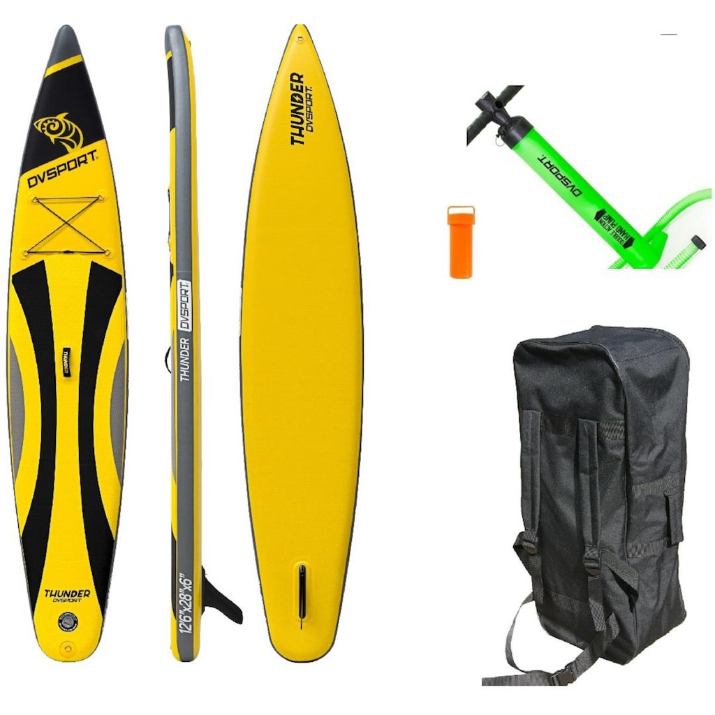 DVSPORT Inflatable SUP-Board »DVSport Stand-up-Paddleset Thunder Kid 10.6«, (Set, 4 tlg., mit Paddel, Pumpe und Transportrucksack)