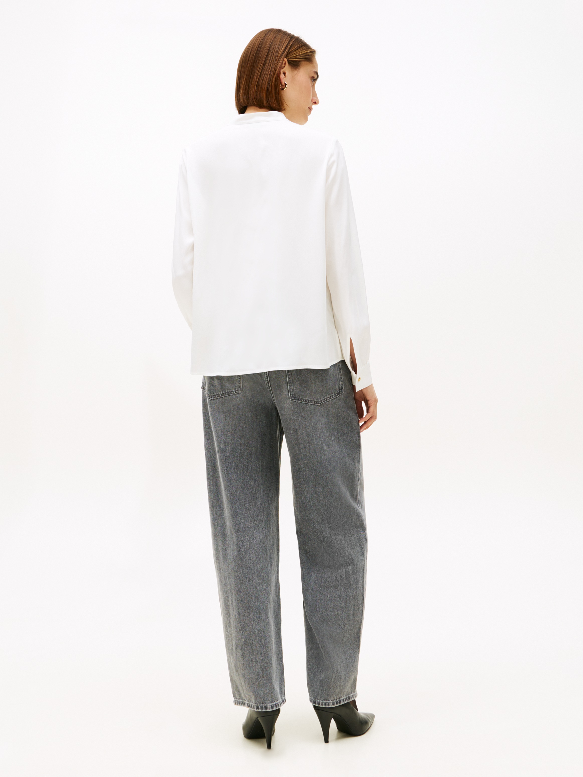 Tommy Hilfiger Langarmbluse »VIS TWILL V-NK BLOUSE«