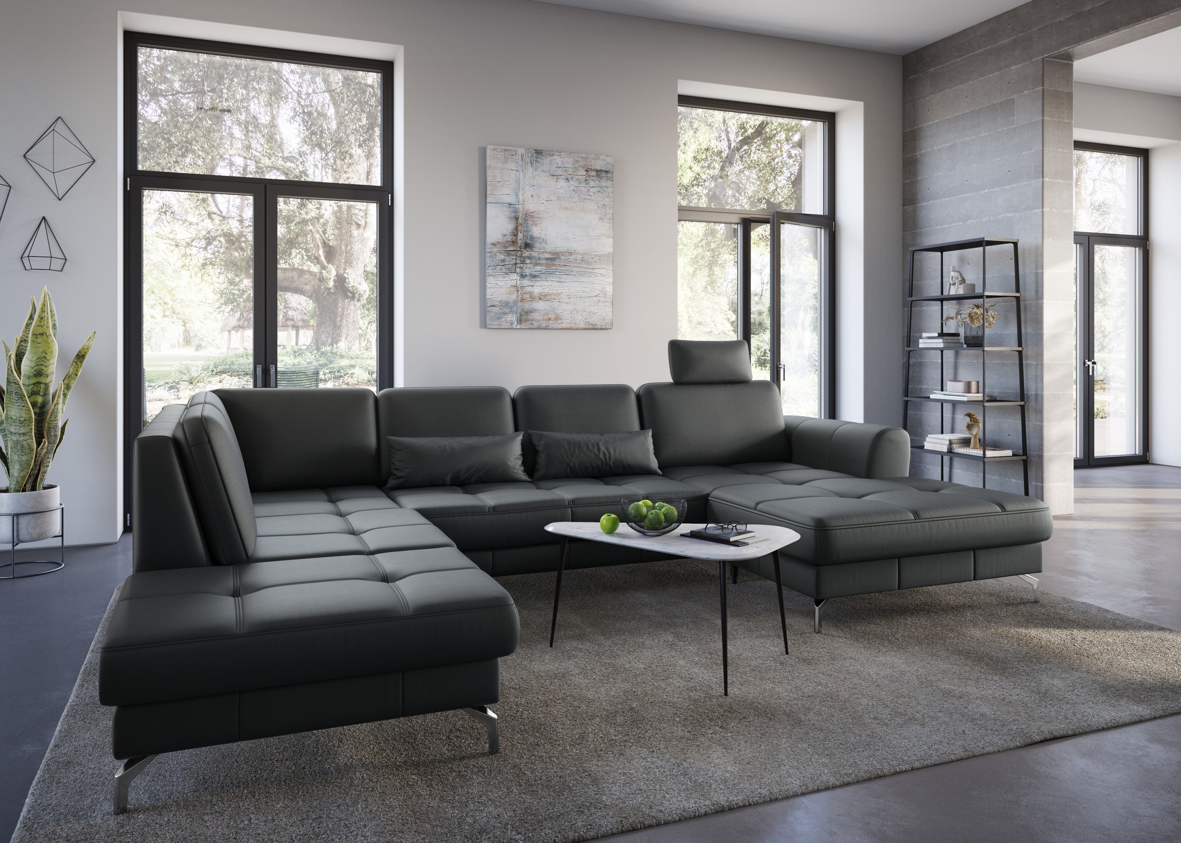 sit&more Wohnlandschaft »Bendigo U-Form«, inklusive Sitztiefenverstellung, günstig online kaufen