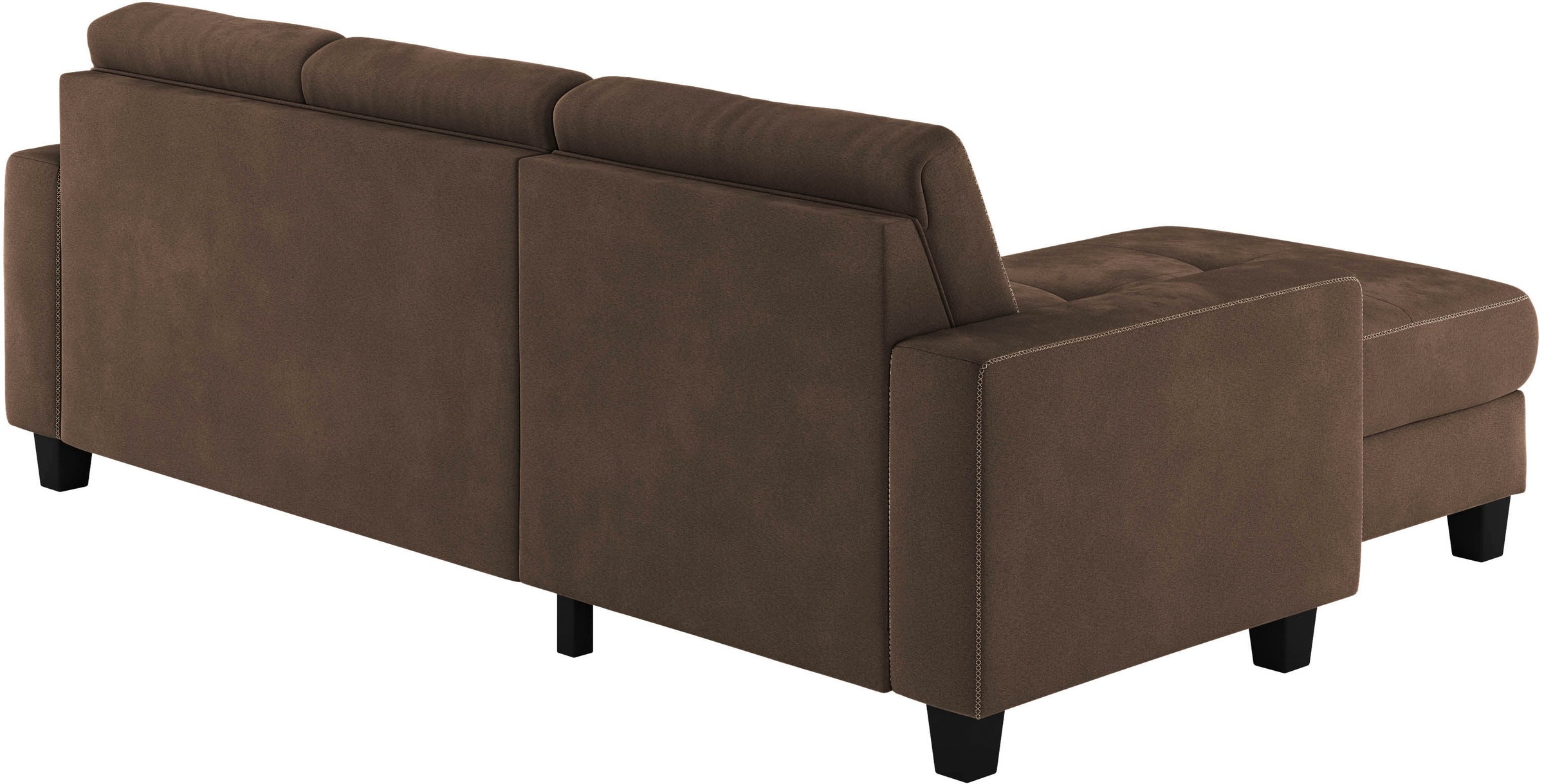 Places of Style Ecksofa »Varese L-Form«, Kreuznaht in beige
