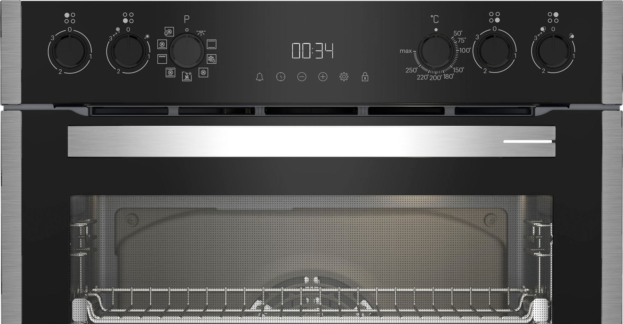 Grundig Elektro-Herd-Set »GEHM19310B«, mit 3-fach-Teleskopauszug