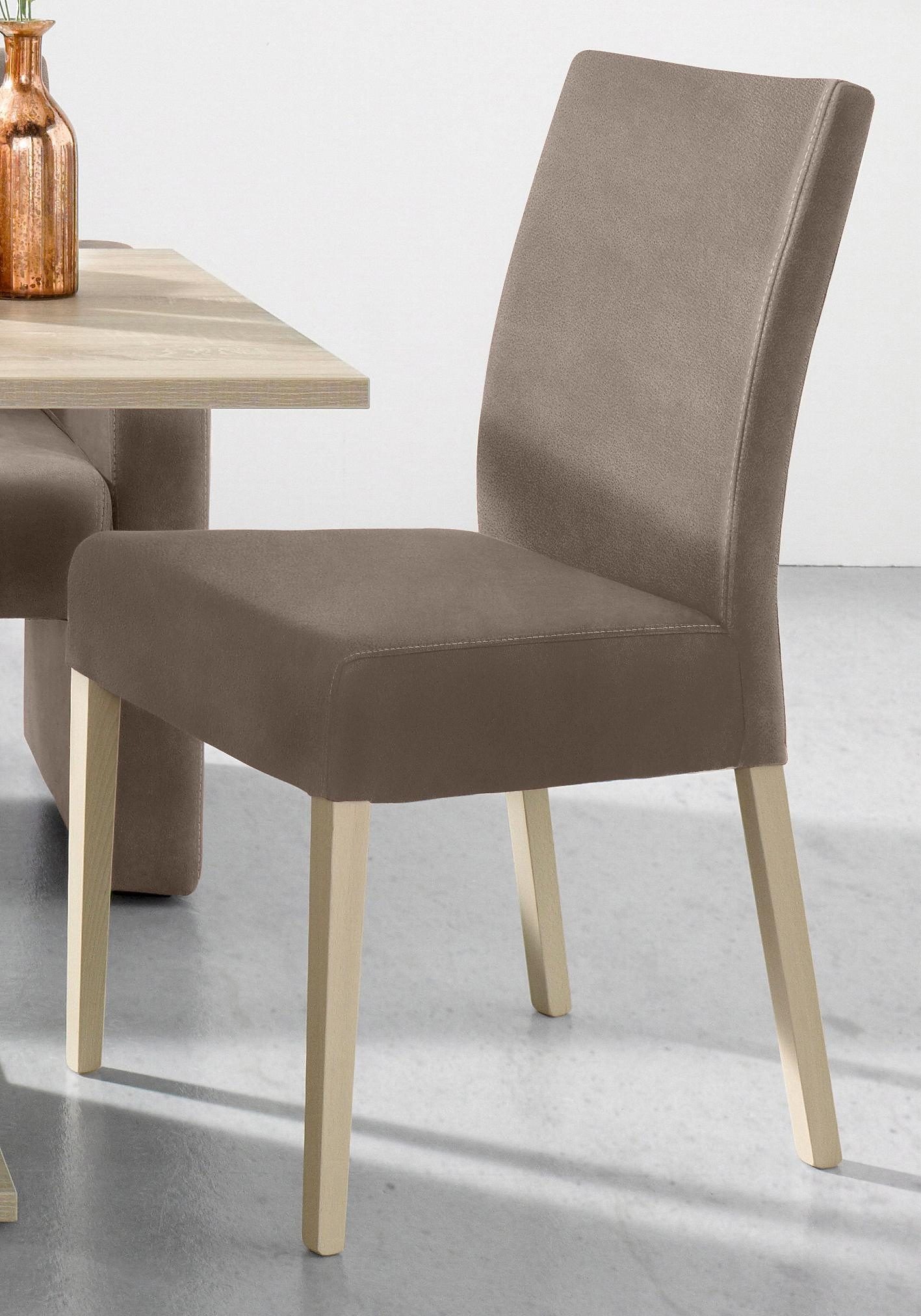Home affaire 4-Fußstuhl »Umag«, (Set), 2 St., Luxus-Microfaser, Sitz und Rü günstig online kaufen