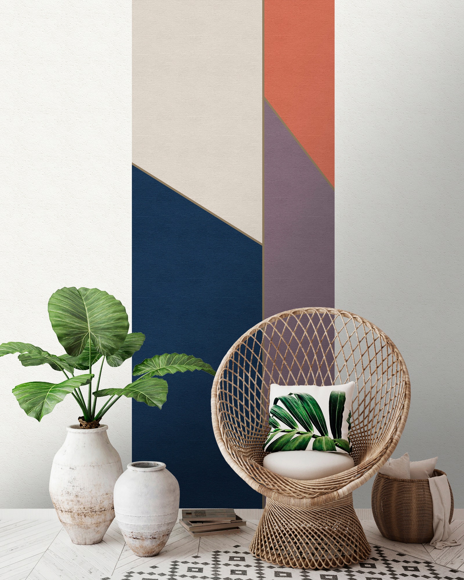 living walls Fototapete »Walls by Patel Geometry Panel 2« glatt Vlies, Wand günstig online kaufen