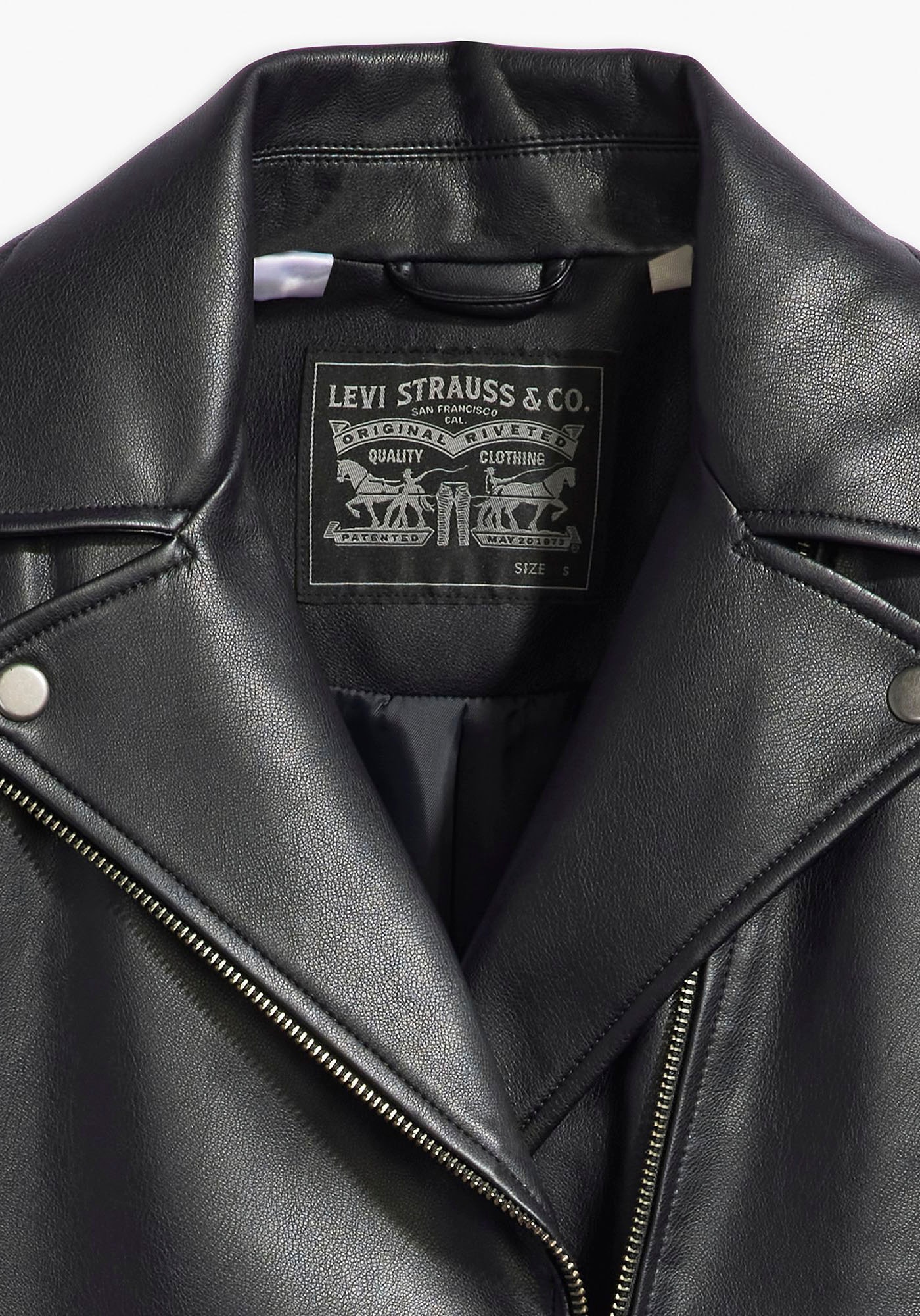Levi's® Lederimitatjacke »LELOU SHRUNKEN MOTO BLA«