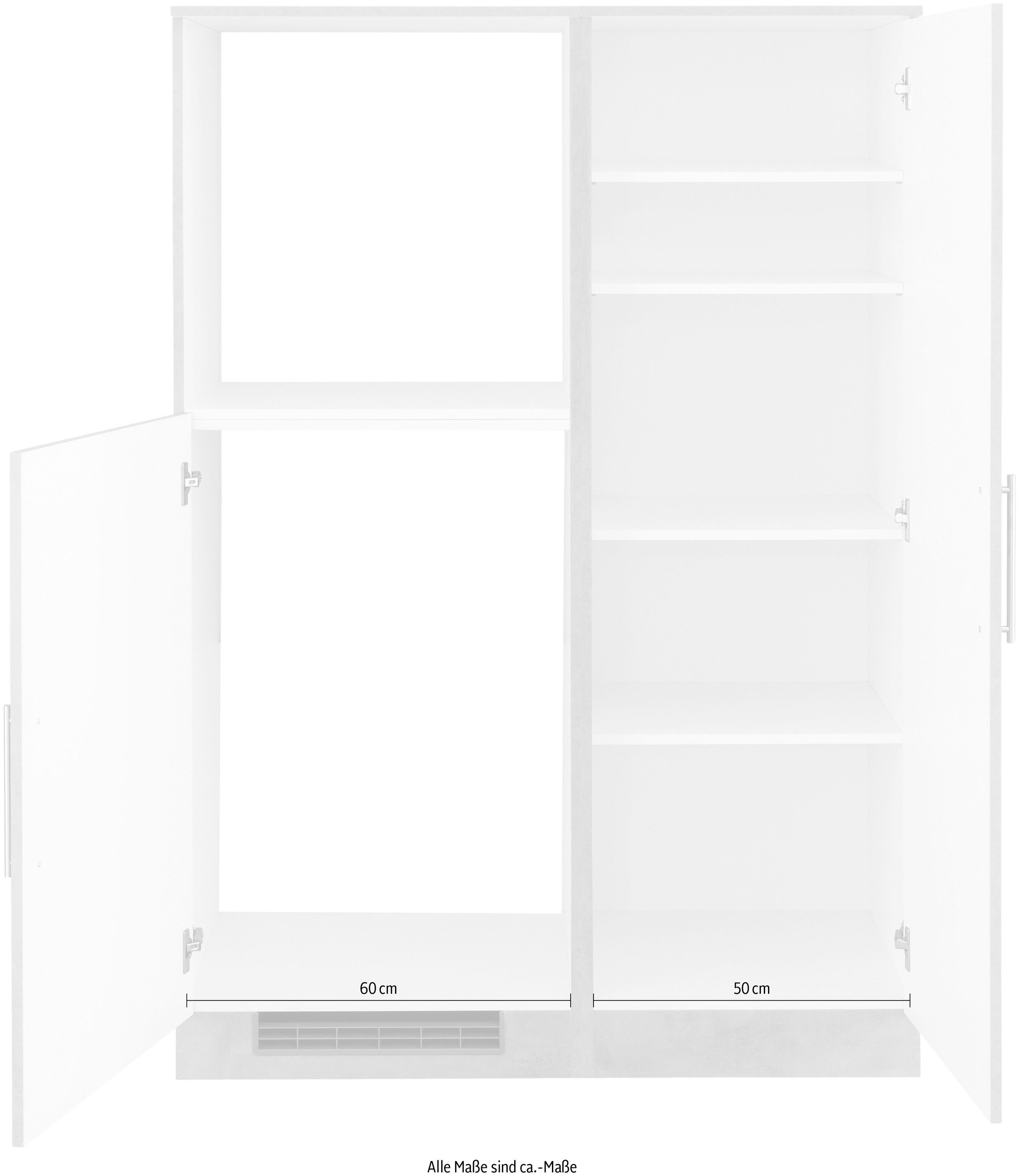 wiho Küchen Küche »"Cali"«, Back-/Kühlmodul, wahlweise mit E-Geräten, Breite 110 cm