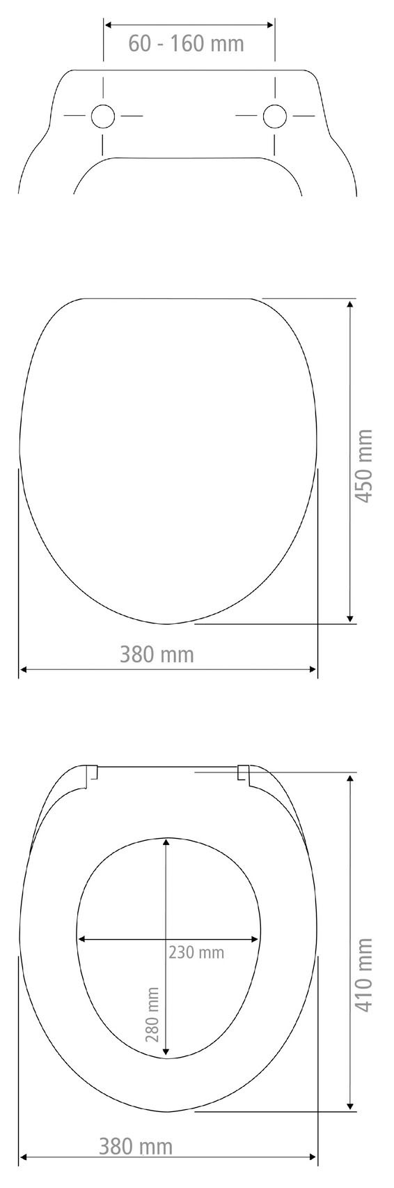 WENKO WC-Sitz »Droplets« glänzender Toilettensitz aus Thermoplast mit Motiv, Absenkautomatik