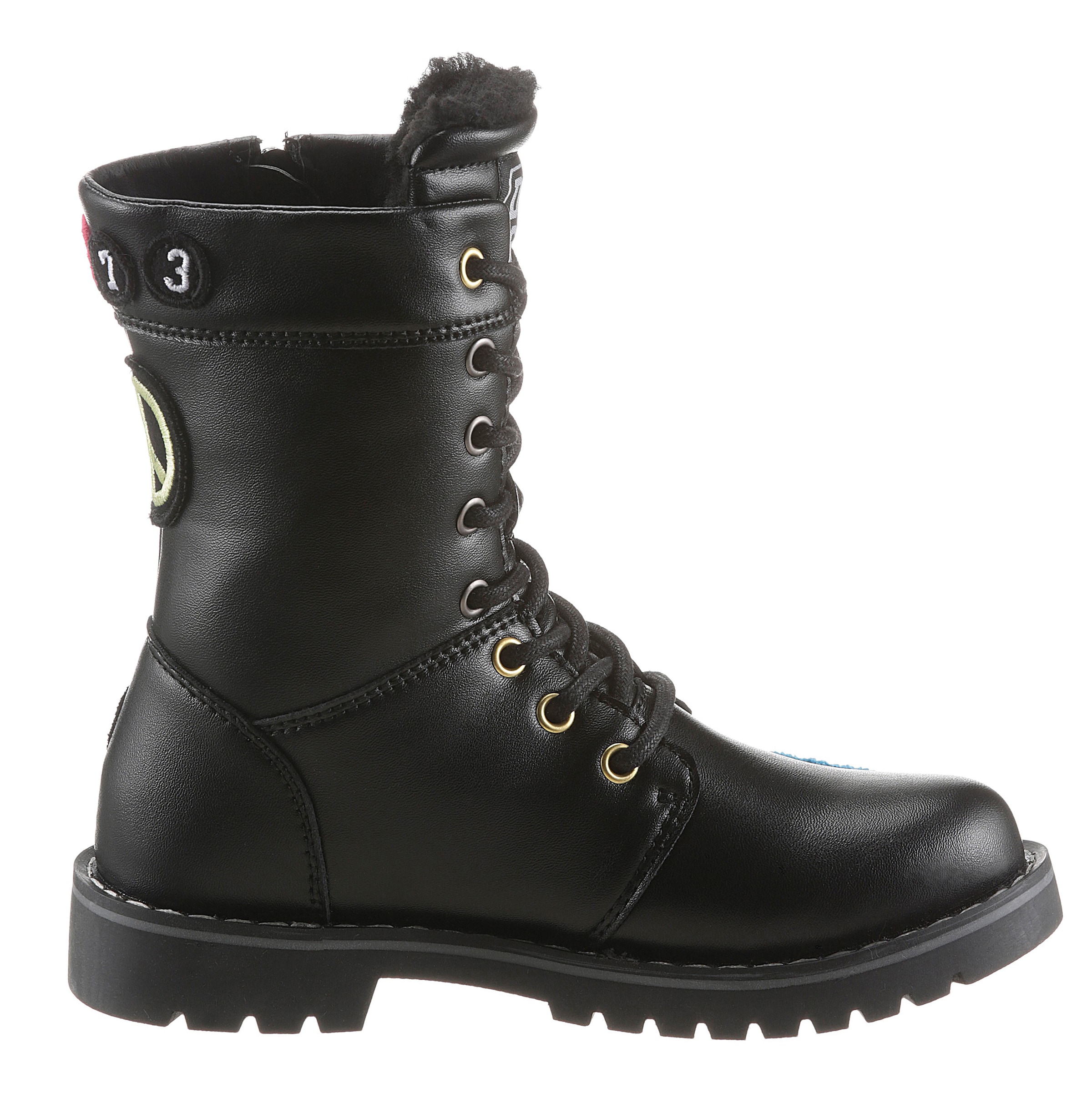 Dockers by Gerli Schnürstiefel, Boots mit bunten Patches