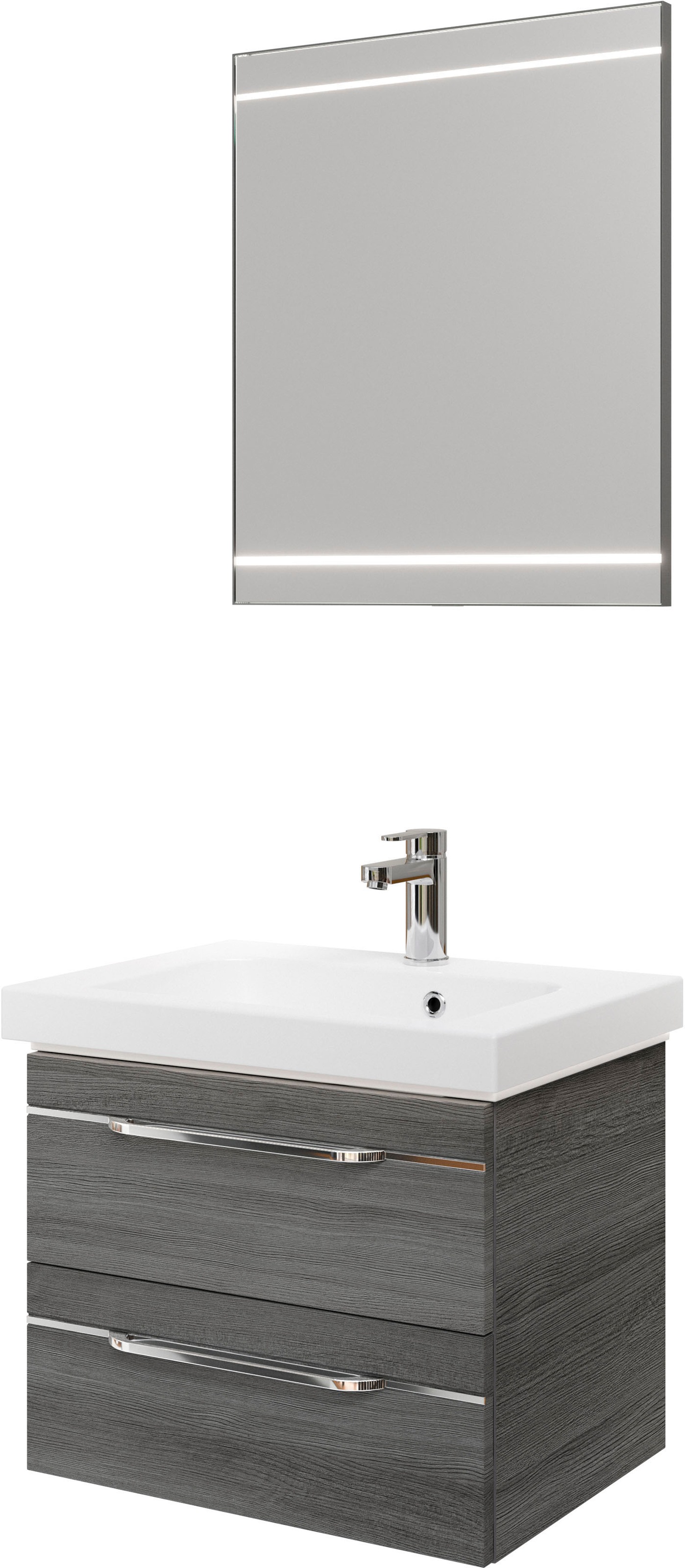 Saphir Badmöbel-Set »Balto 2-teilig Mineralmarmor-Waschtisch mit LED-Spiege günstig online kaufen