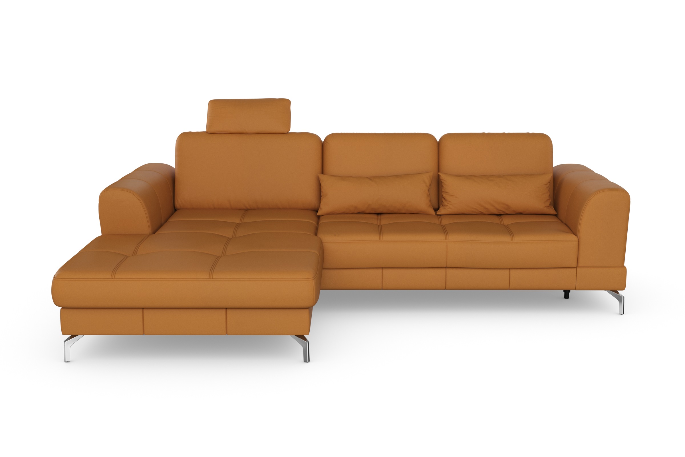 sit&more Ecksofa »Bendigo L-Form«, inklusive Sitztiefenverstellung, Bodenfreiheit 12 cm, in 2 Fußfarben