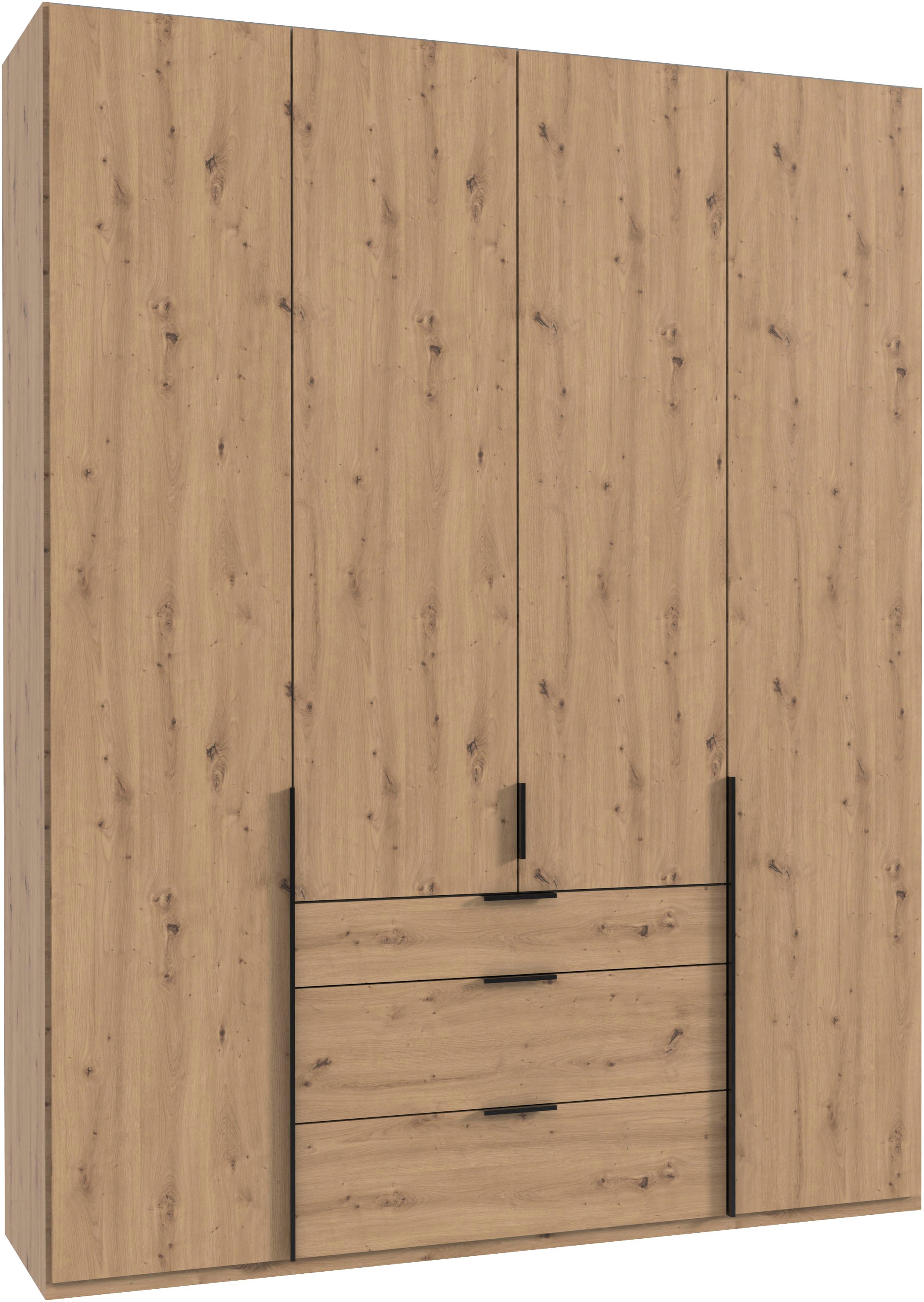 Wimex Drehtürenschrank »Mugano« mit langen oder kurzen Griffen aus Metall, günstig online kaufen