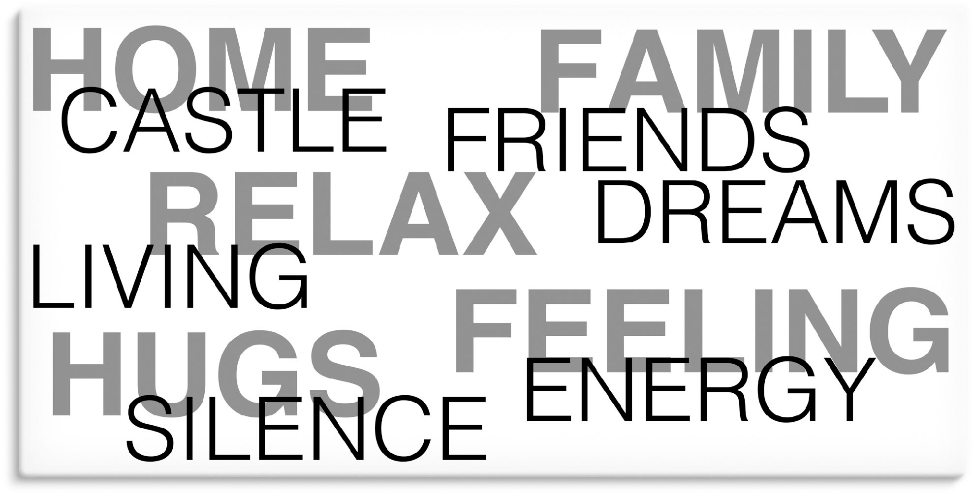 Artland Leinwandbild »Zuhause« Sprüche & Texte 1 Stk. tlg. auf Holzrahmen g günstig online kaufen