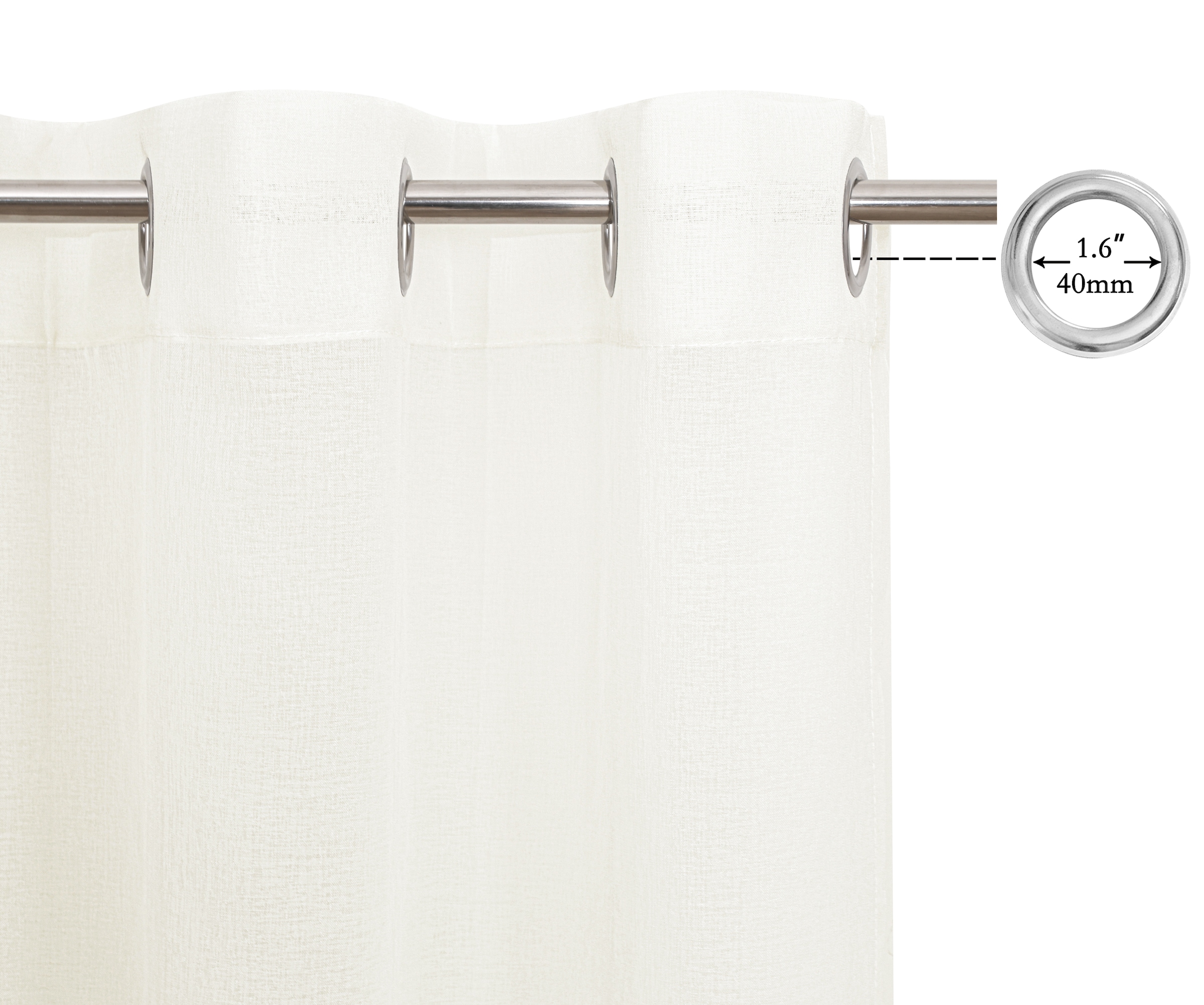 OTTO home Gardine »Dolly« Ösen 1 Stk. tlg. gewebt, Polyester, extra Breite ab 3 Meter