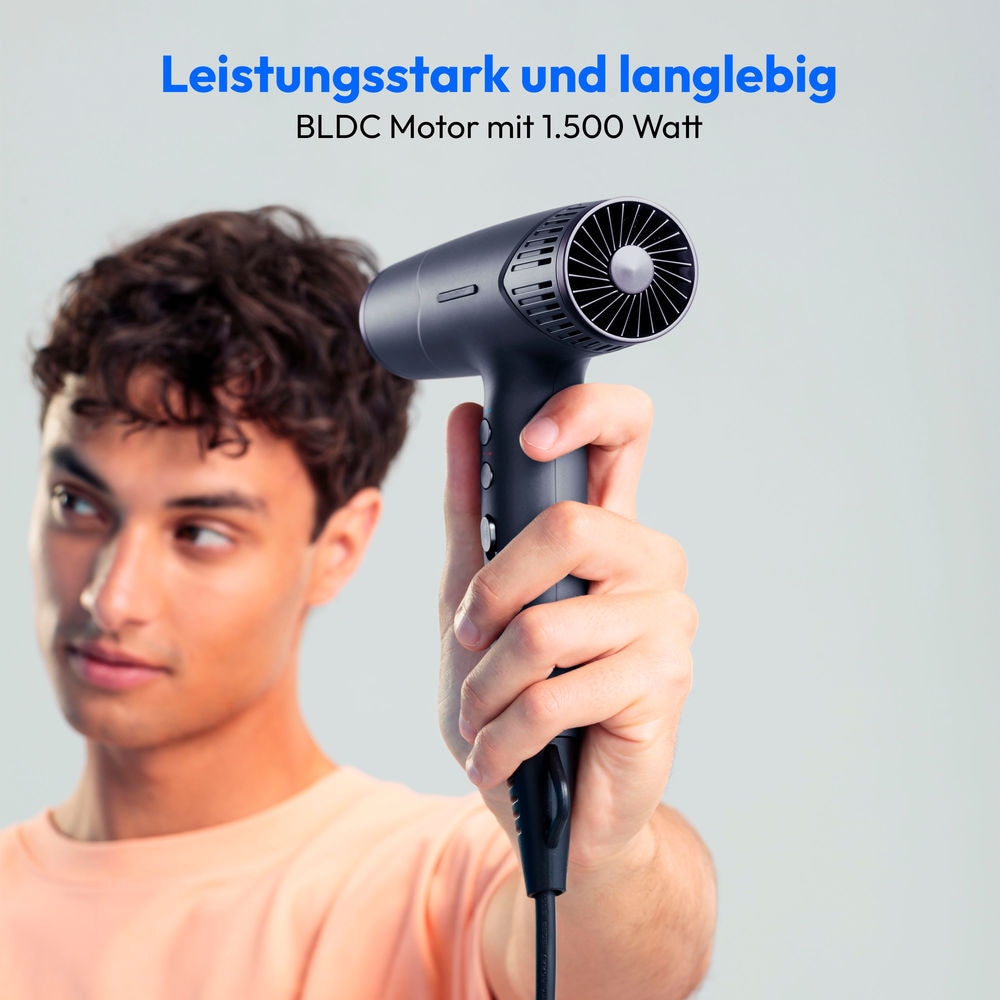 Medion® Ionic-Haartrockner »HD2 (MD19984)«, 1500 W, 3 Aufsätze, Selbstreinigungsfunktion, je 3 Temperatur- und Luftstromstufen