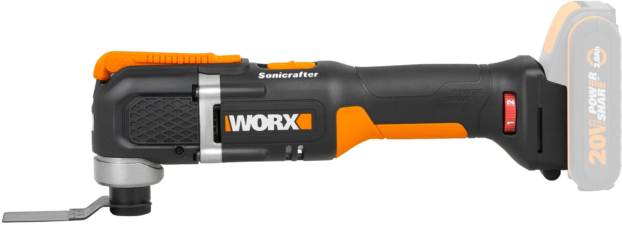 Worx Akku-Multifunktionswerkzeug »WX696.9«, zum Schneiden, Sägen, Schleifen uvm, ohne Akku & Ladegerät