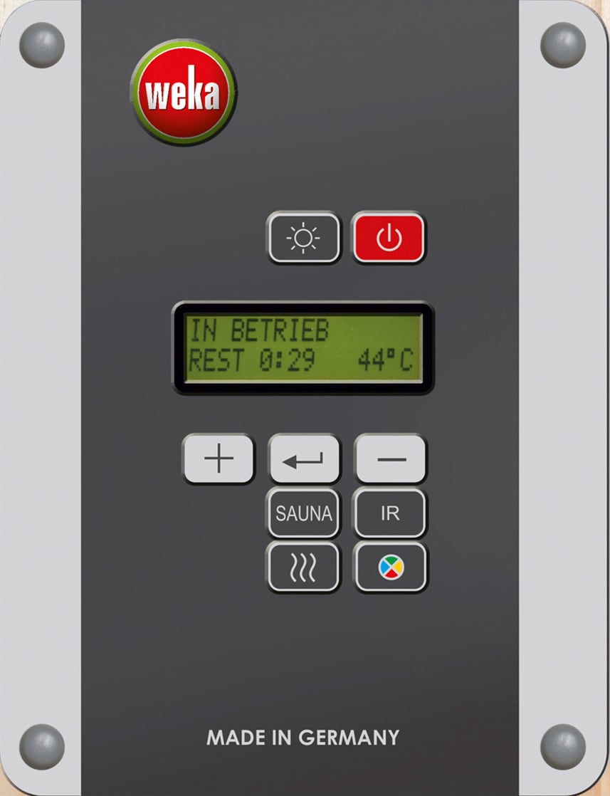 weka Sauna »Vaasa 2 Eck«, 7,5 kW Bio-Kombiofen mit ext. Steuerung