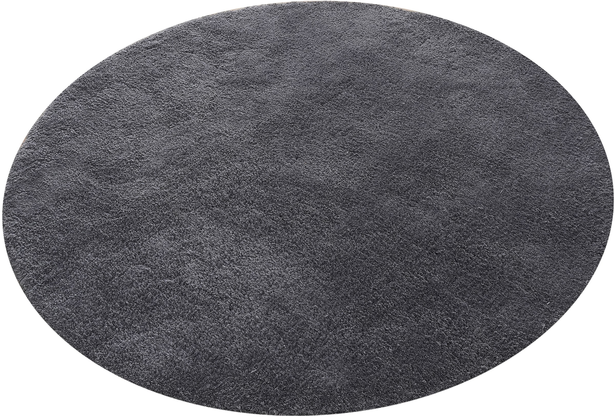 my home Hochflor-Teppich »Microfaser Teppich Magong, besonders weich, sehr feiner Flor«, rund, 25 mm Höhe, unifarben, weiche Teppiche, Wohnzimmer, Schlafzimmer, Kinderzimmer