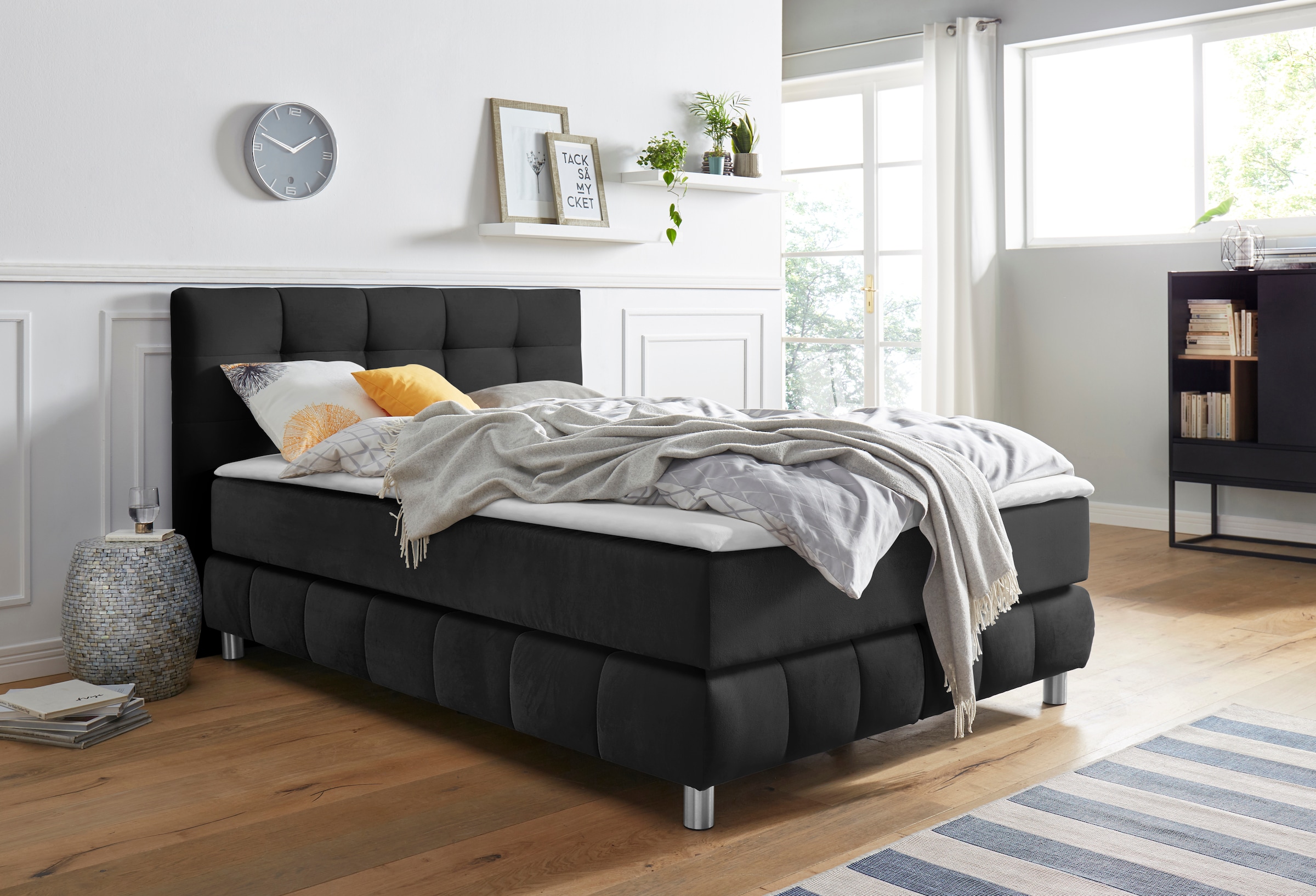 andas Boxspringbett "Salo" incl. Topper, 6 Breiten, 2 Härtegrade, TFK auch günstig online kaufen