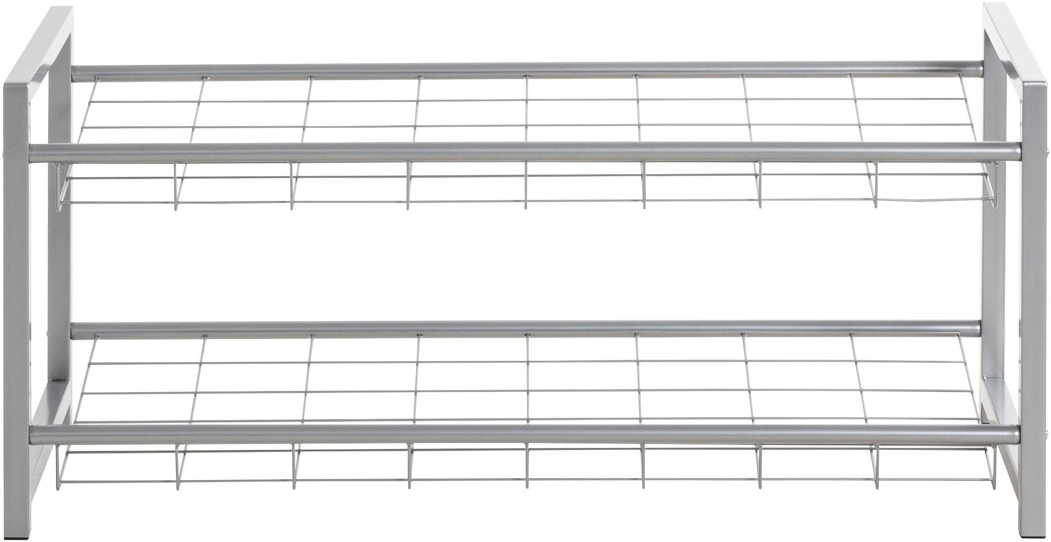 HAKU Schuhregal »Schuhaufbewahrung« rechteckig - aus Metall Grau - B/T/H 80/30/38 cm