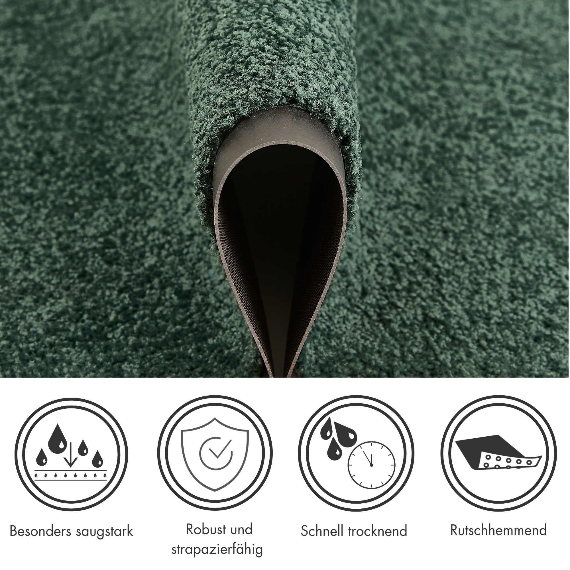 Andiamo Fußmatte »Verdi, Made in Netherlands« rechteckig 6 mm Höhe Schmutzfangmatte, Eingangsmatte, rutschfest, strapazierfähig