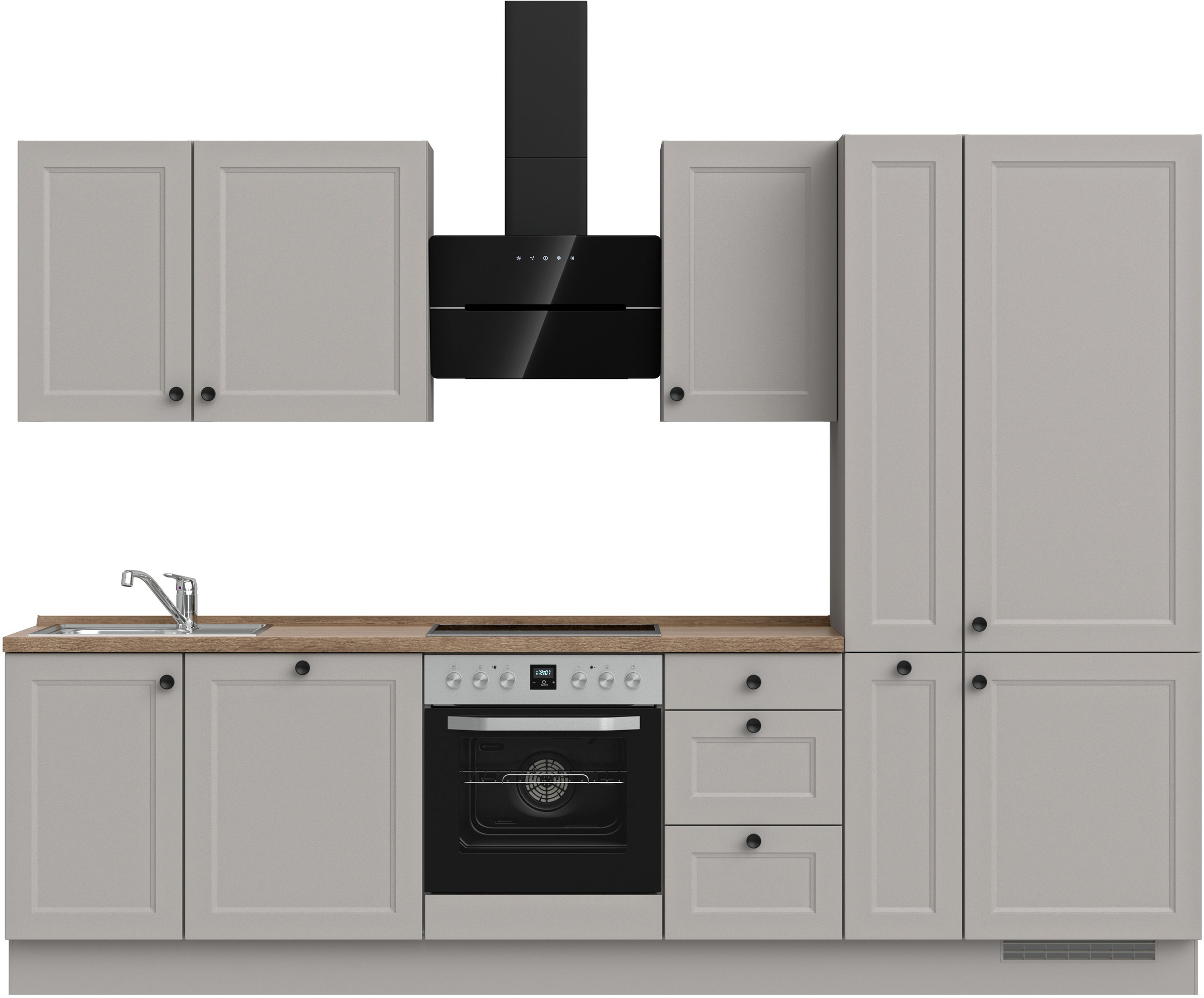 nobilia® Küchenzeile »"Cascada II"«, vormontiert, Breite 300 cm, Ausrichtun günstig online kaufen