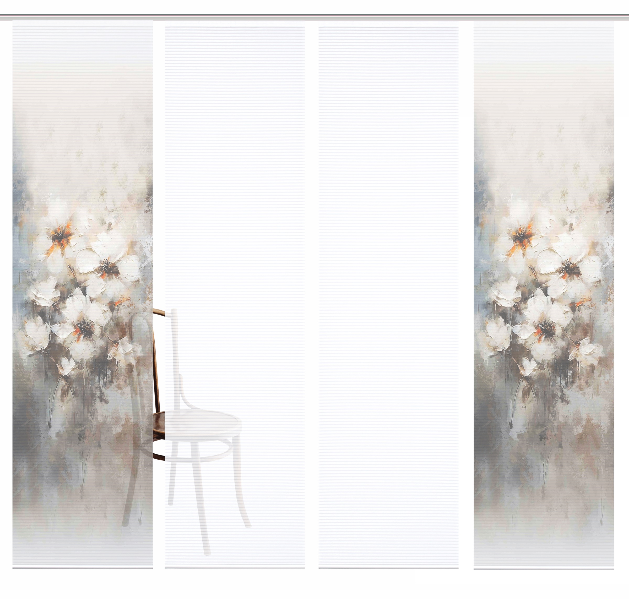 HOME in green Schiebegardine »ARISTEA« Paneelwagen 4 Stk. tlg. Bambusoptik, günstig online kaufen