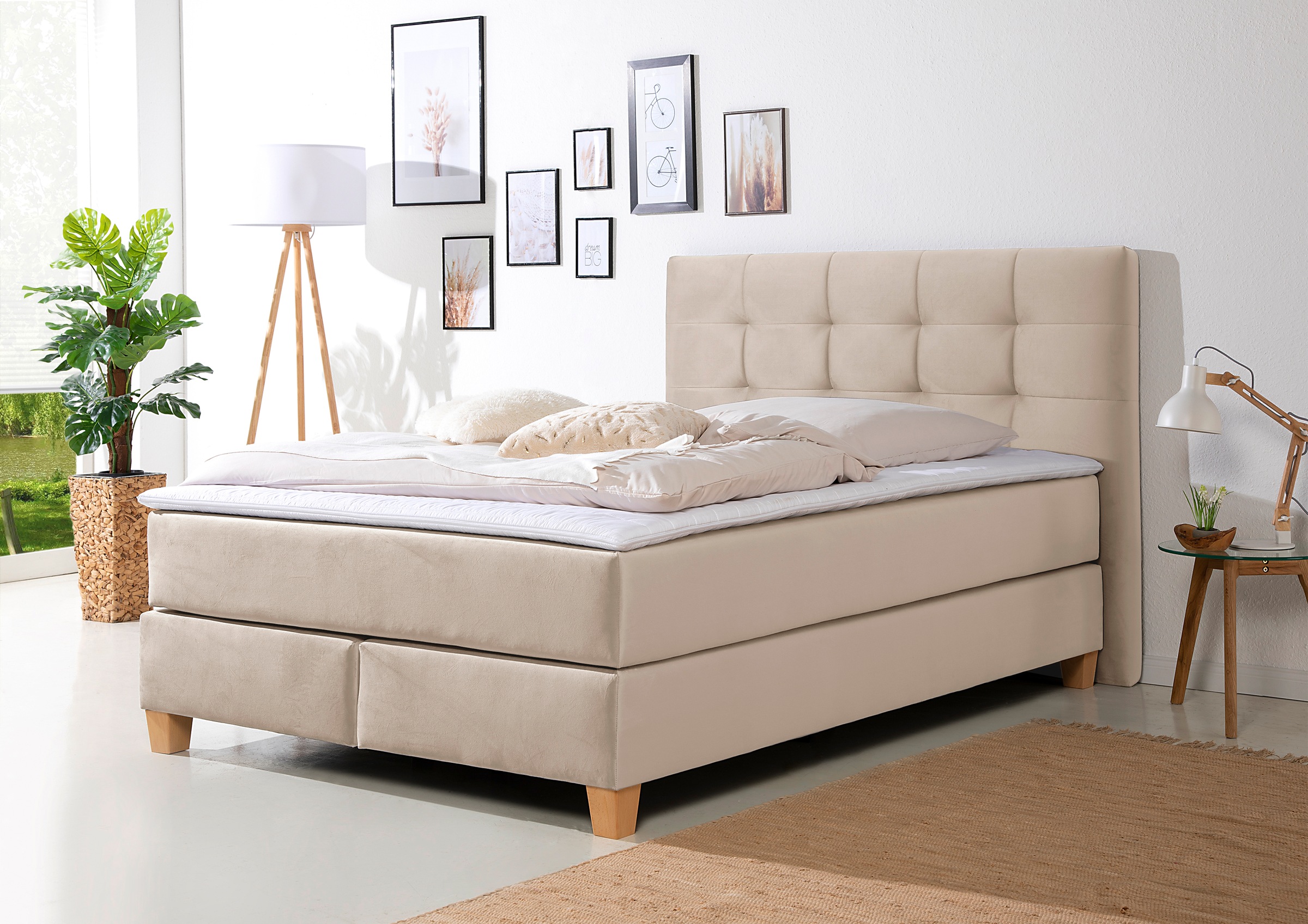 8. Bild von Home affaire Boxspringbett »Moulay«, inkl. Topper, in Überlänge 220 cm, 3 Härtegrade, auch in H4