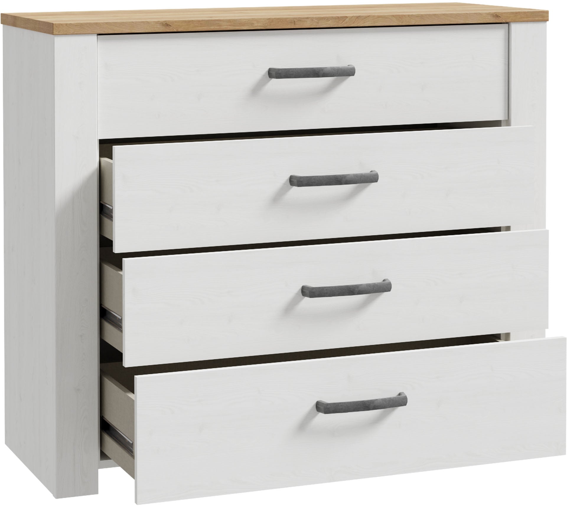 FORTE Kommode »Bohol« B/H/T 101,4/87/42 cm, 4 Schubkästen