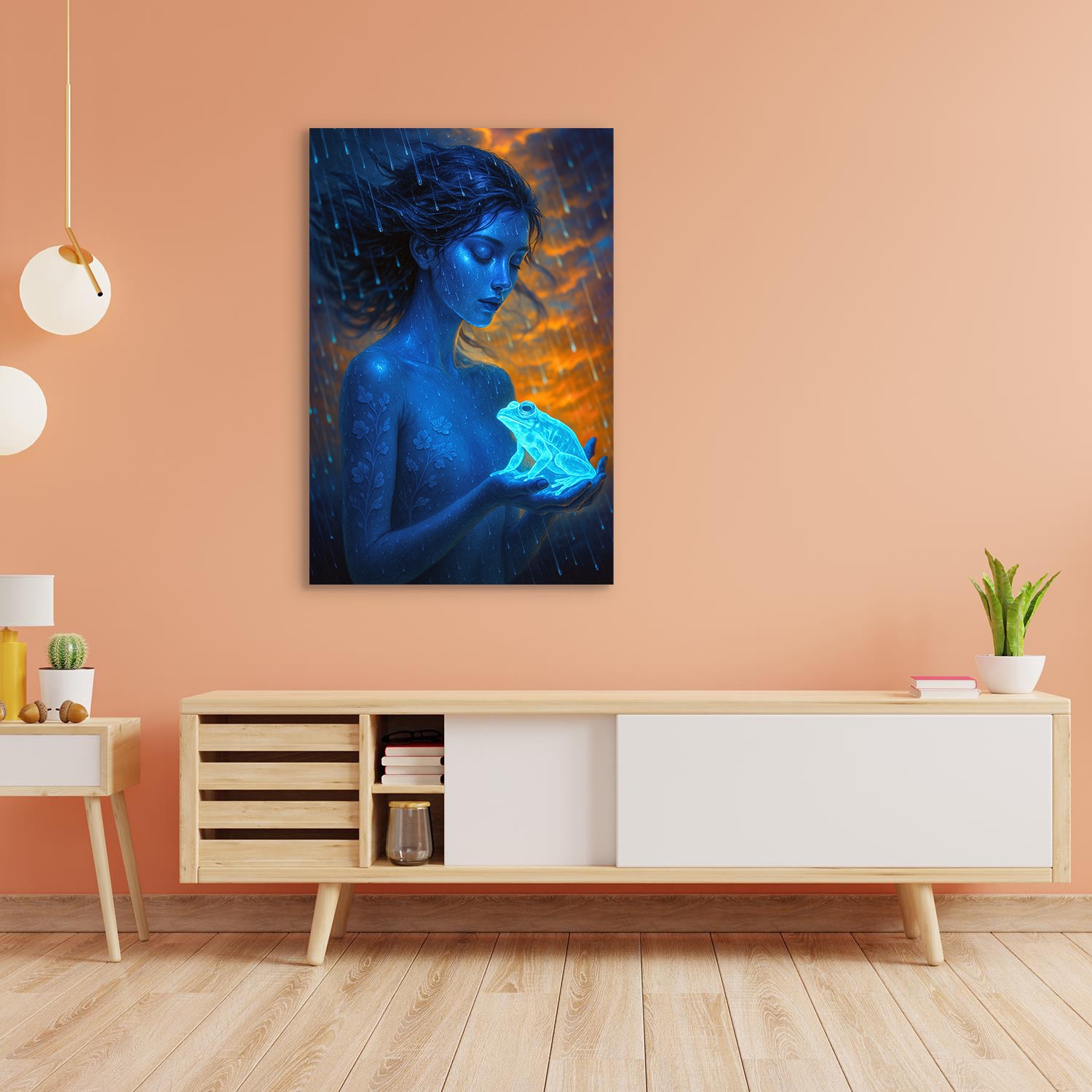 queence Acrylglasbild »Regenzauber«, Bilder von Frauen-Fantasy-Frau-Gemälde günstig online kaufen