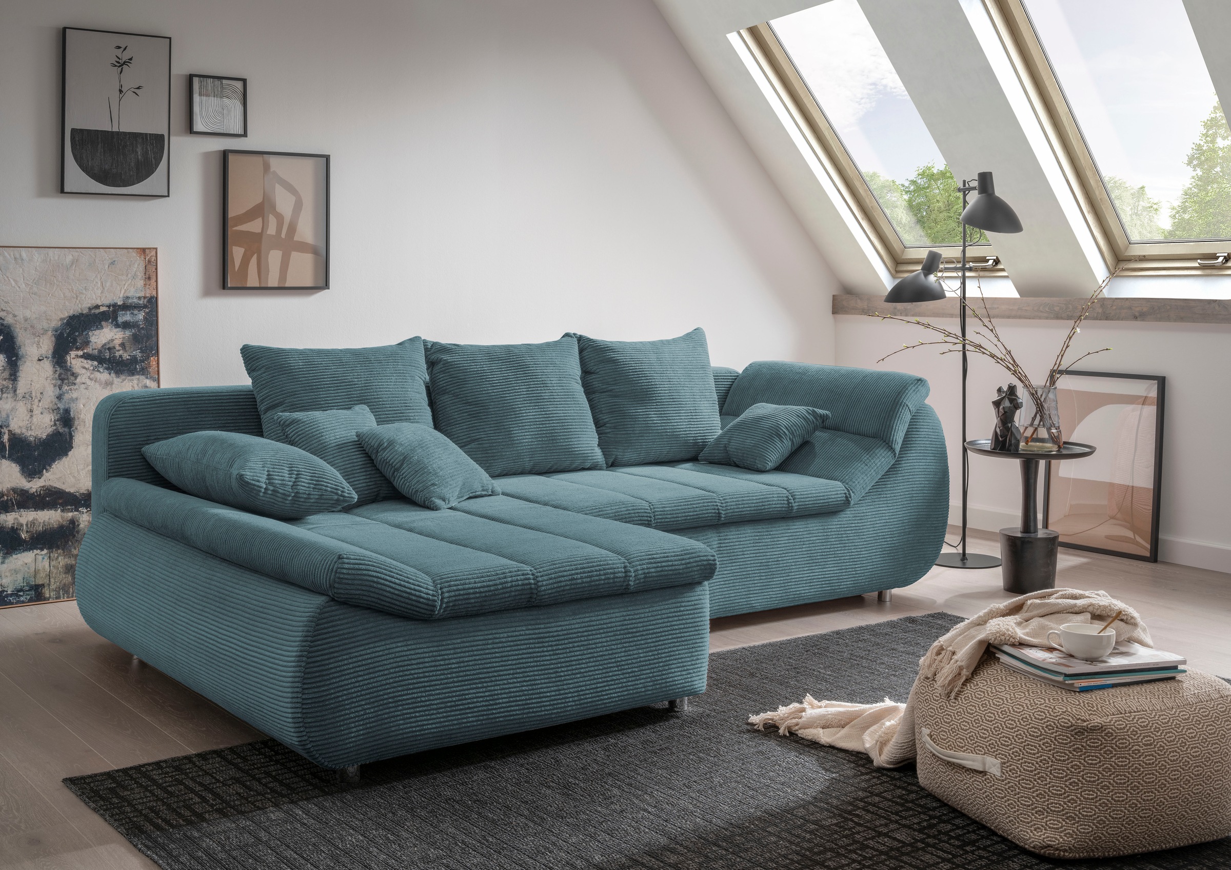 INOSIGN Ecksofa »Imola, bequem, aktuelle Steppung im Sitz, L-Form, Breite 2 günstig online kaufen