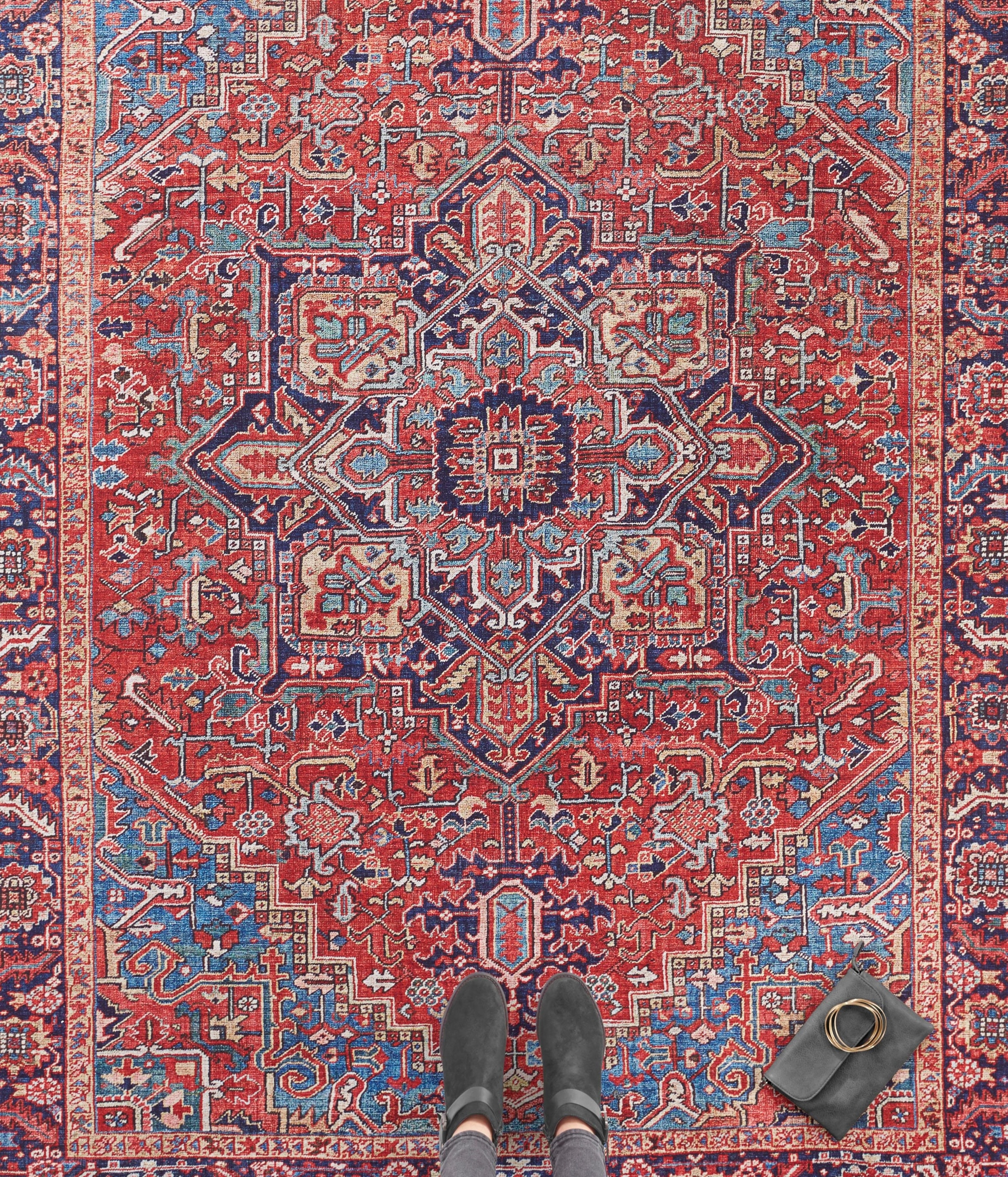 NORTHRUGS Teppich »Amata«, rechteckig, 5 mm Höhe, Orientalisch, Läufer, Vintage, Wohnzimmer, Schlafzimmer, Esszimmer