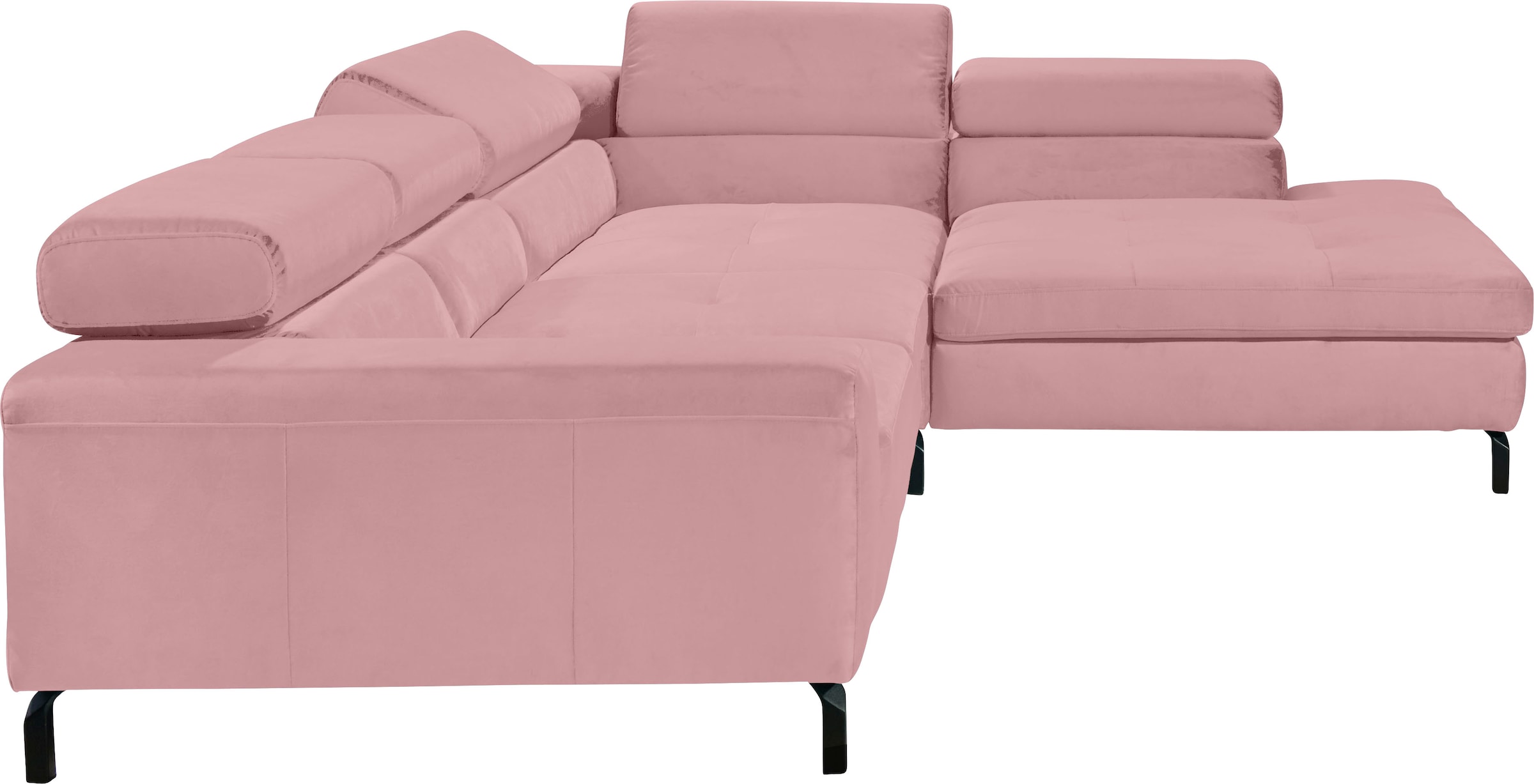 GALLERY M branded by Musterring Ecksofa »Felicia Due L-Form«, Wahlweise mit Sitzvorzug, inkl. Kopfteilverstellung, Sitzhöhe 40 cm