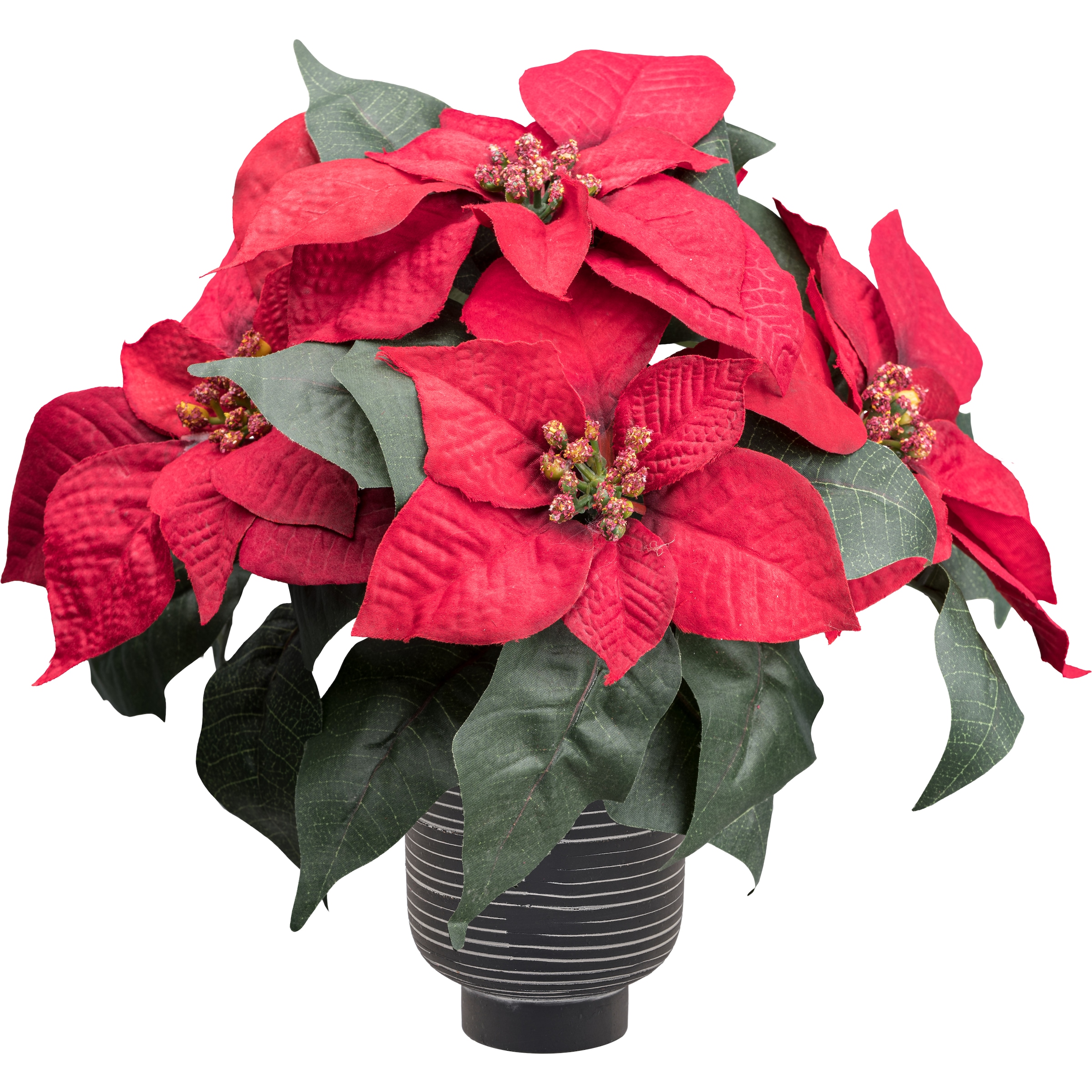 OTTO home Winterliche Kunstpflanze »Weihnachtsstern Poinsettie« mit naturgetreuen Blüten im Keramiktopf