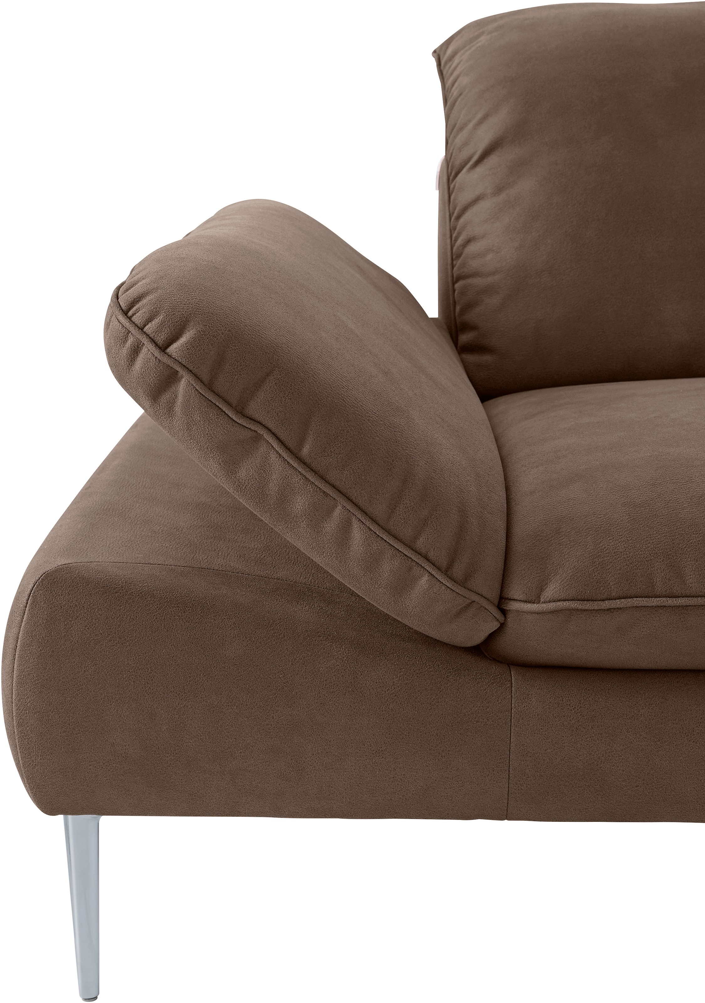 W.SCHILLIG Ecksofa »enjoy&MORE, Designsofa, elegant und bequem, L-Form«, mit Sitztiefenverstellung, Füße silber matt, Breite 310 cm